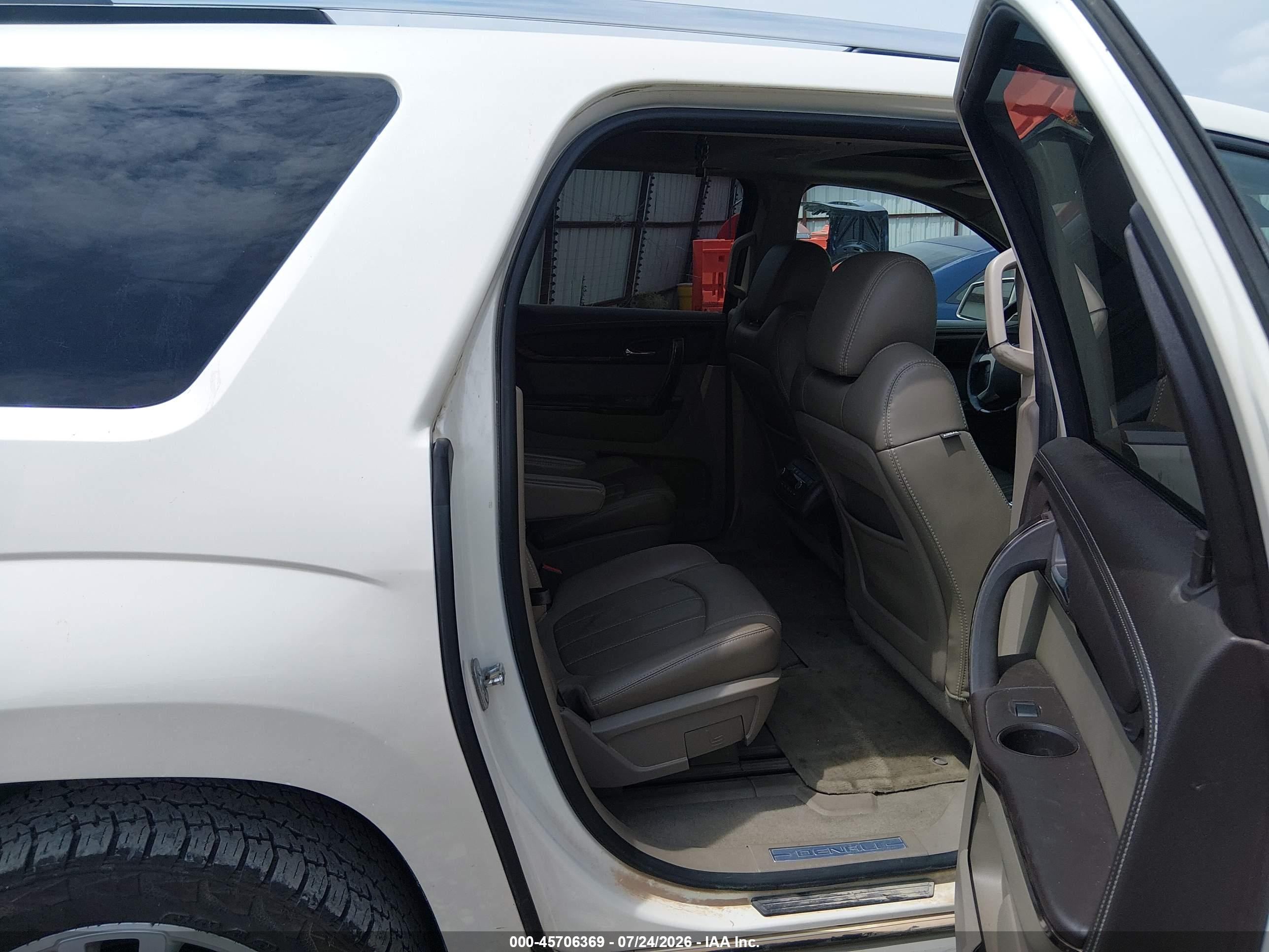 2015 Gmc Acadia Denali White vin: 1GKKRTKD7FJ305664