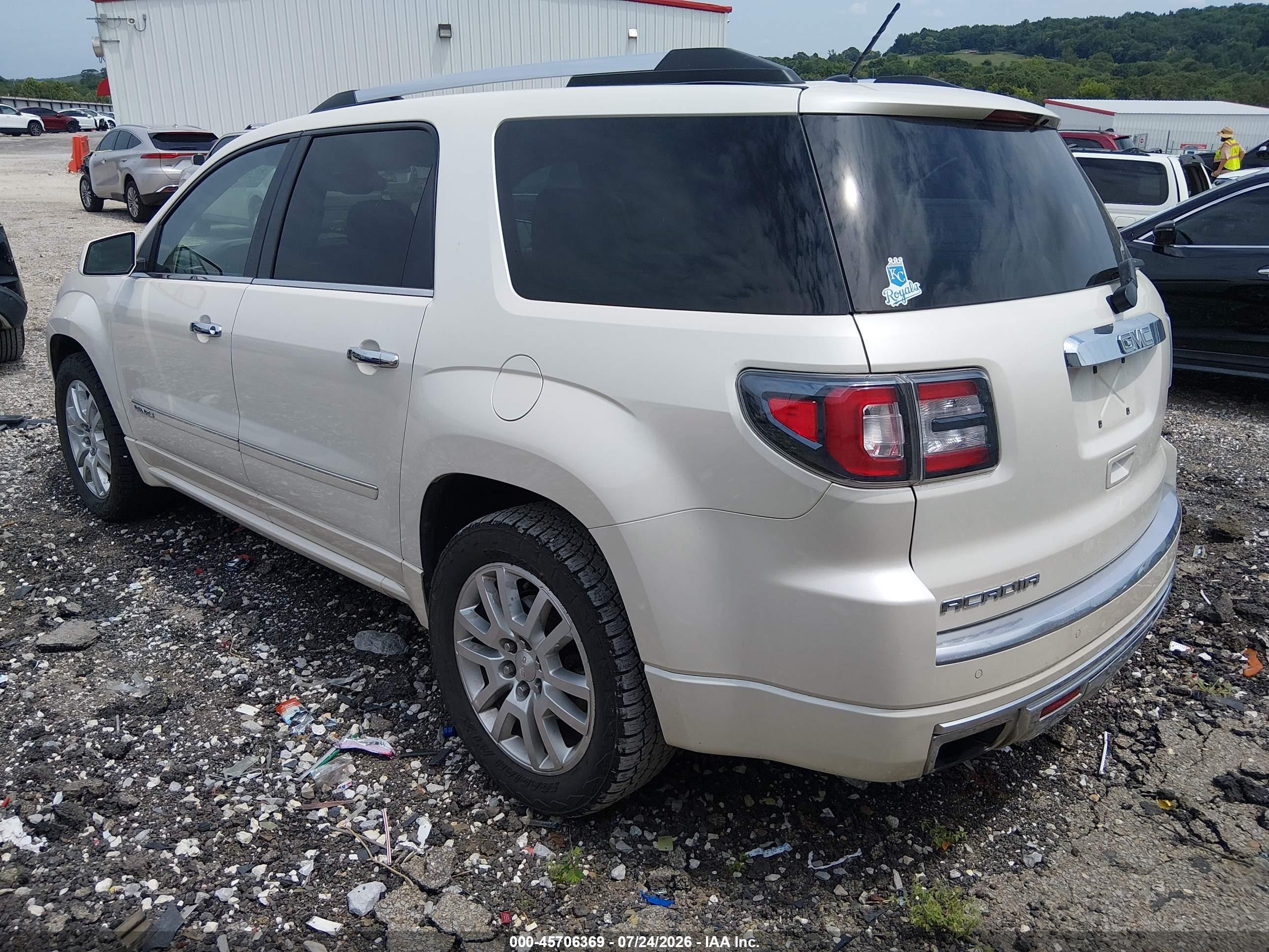 2015 Gmc Acadia Denali White vin: 1GKKRTKD7FJ305664
