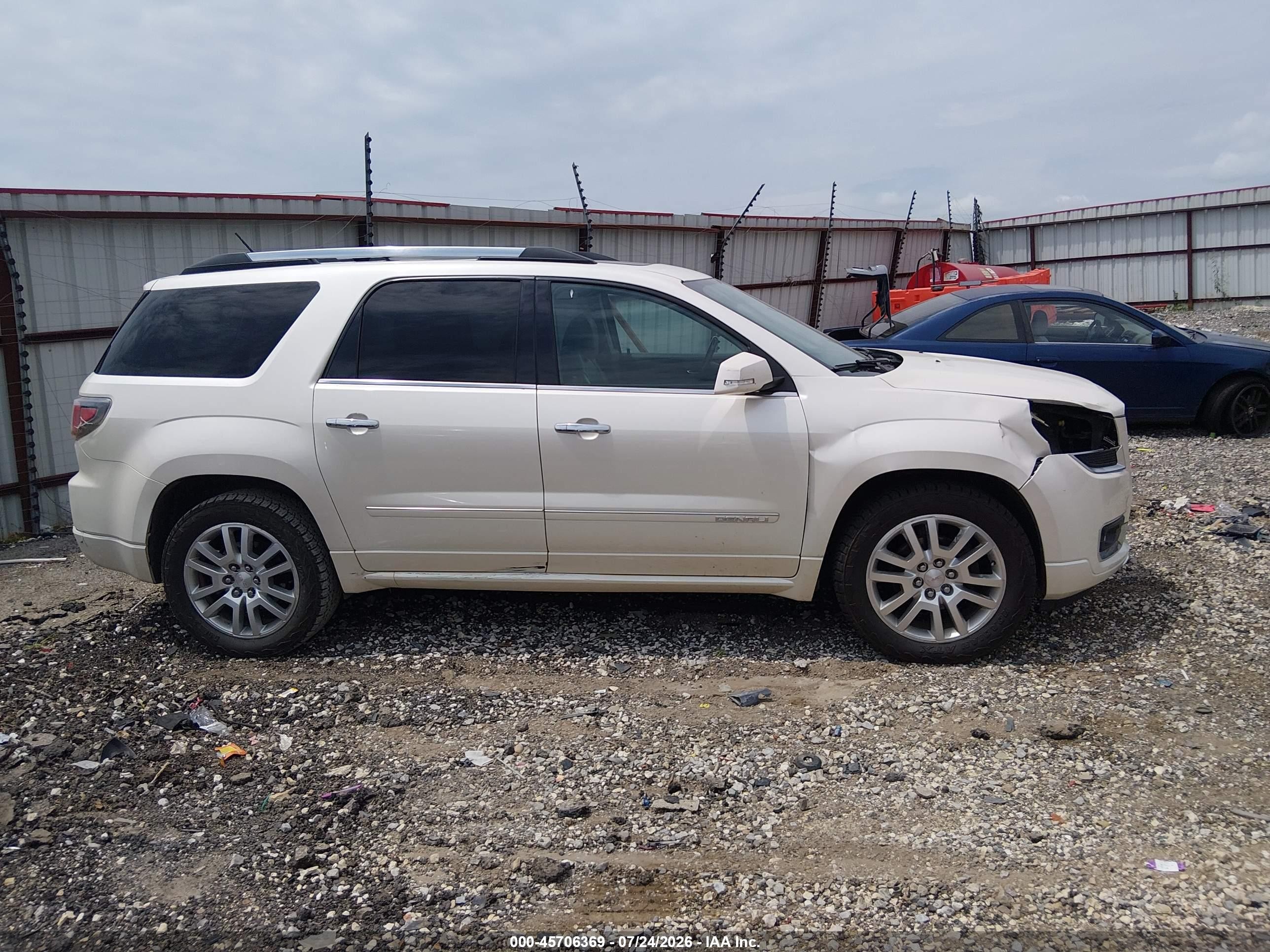 2015 Gmc Acadia Denali White vin: 1GKKRTKD7FJ305664