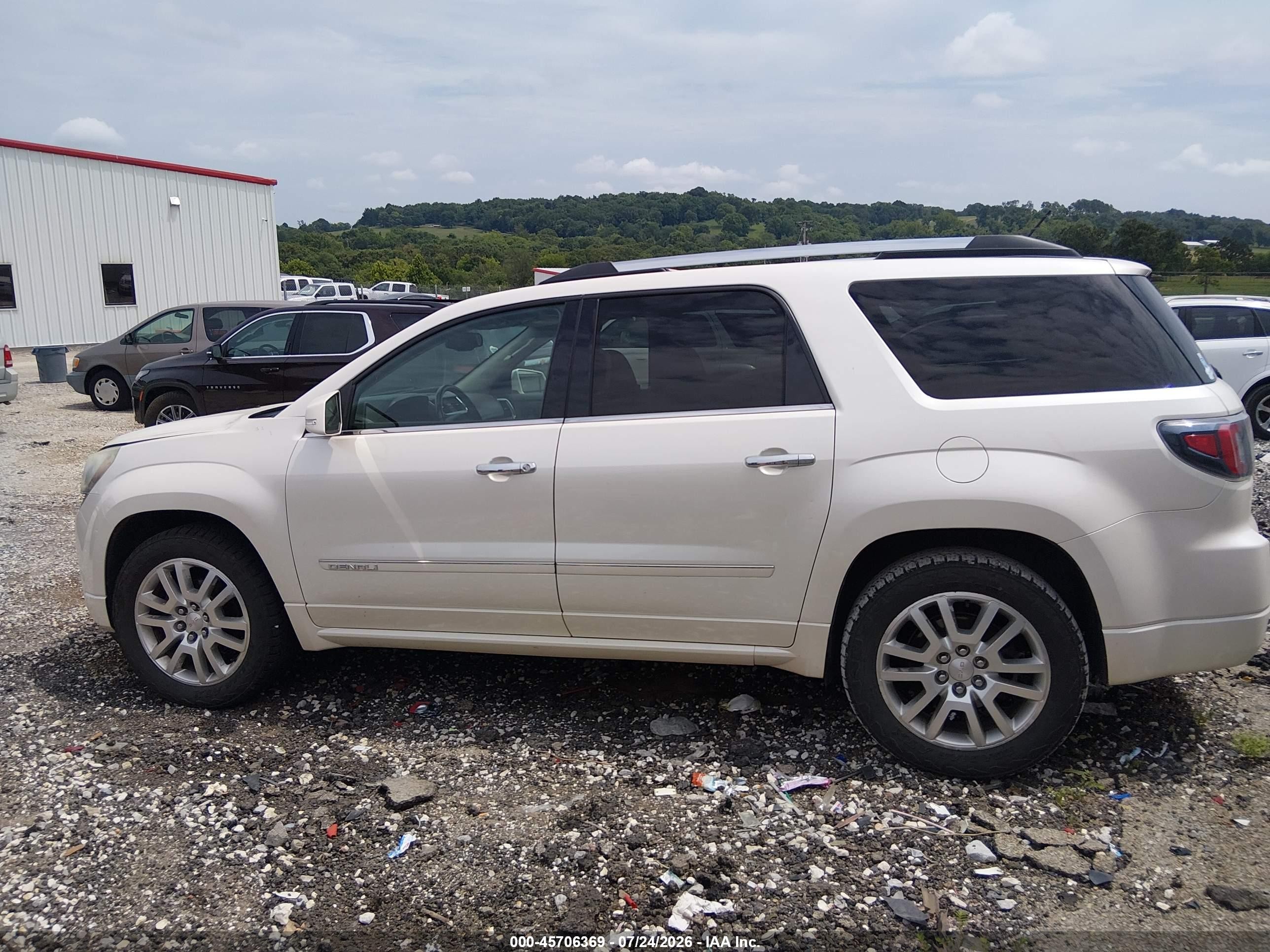 2015 Gmc Acadia Denali White vin: 1GKKRTKD7FJ305664