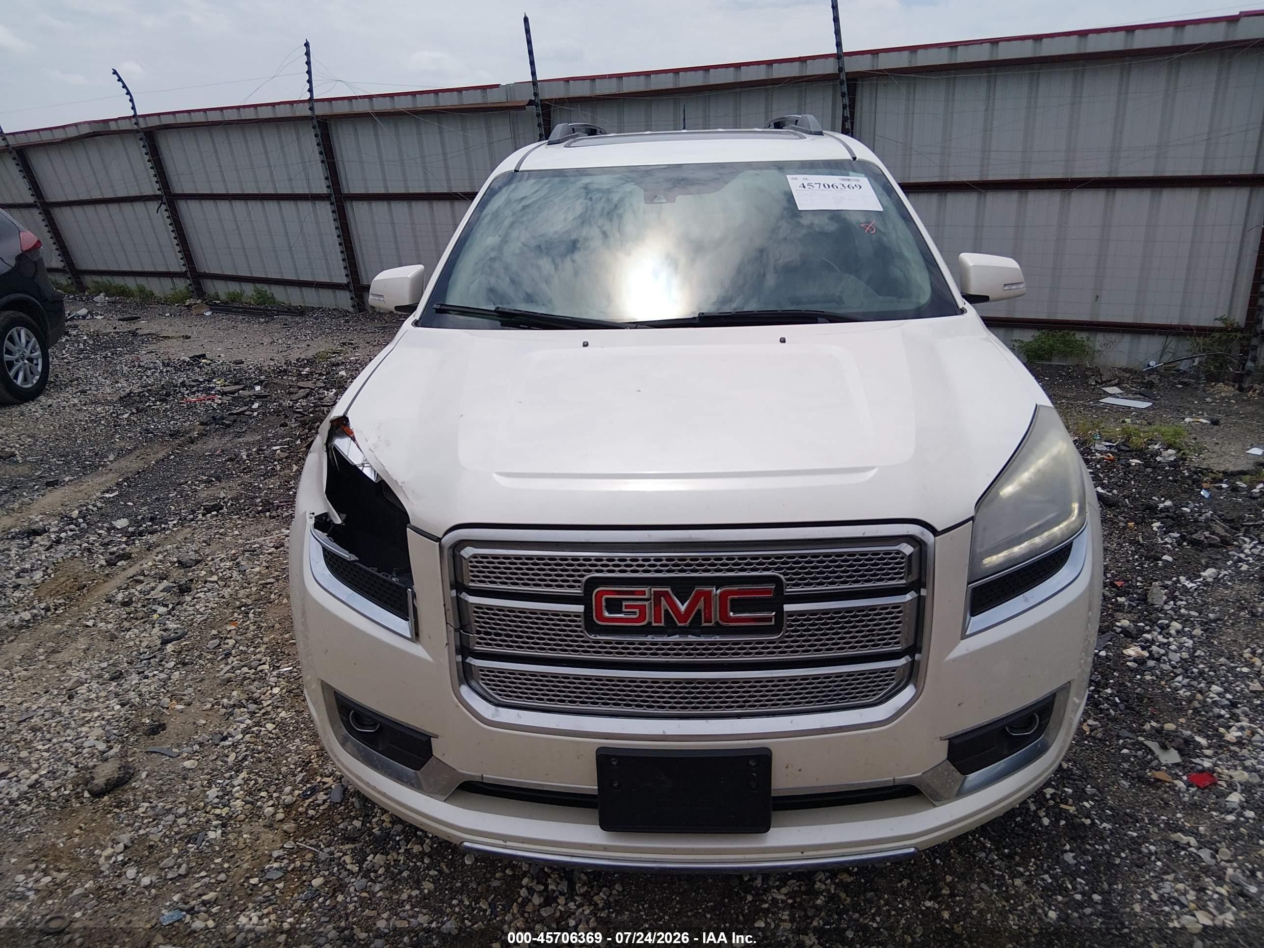 2015 Gmc Acadia Denali White vin: 1GKKRTKD7FJ305664