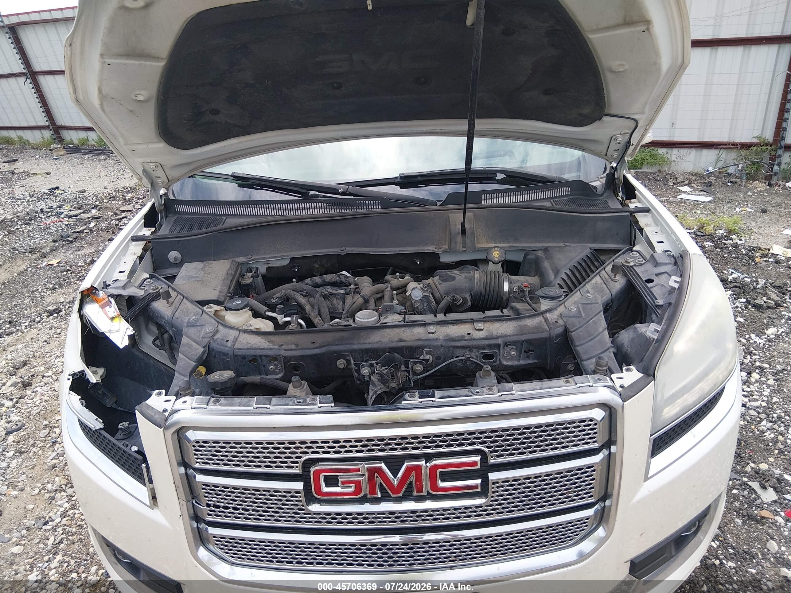 2015 Gmc Acadia Denali White vin: 1GKKRTKD7FJ305664