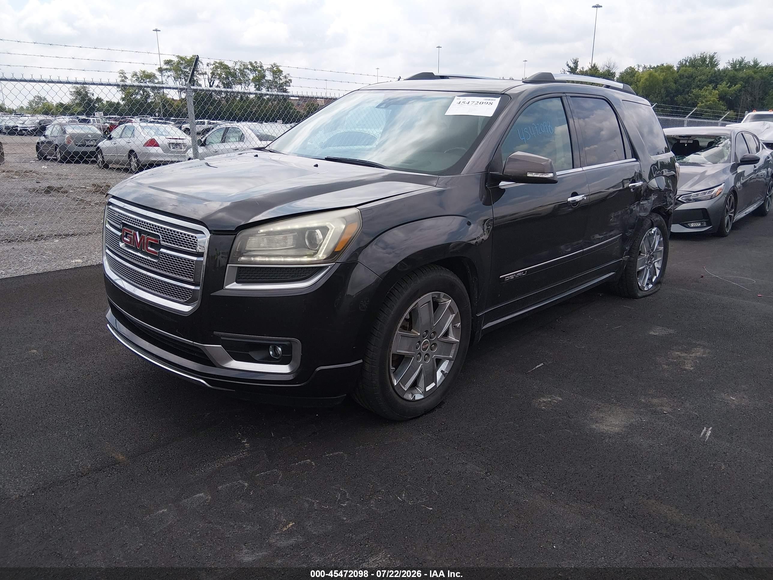 2015 Gmc Acadia Denali Черный vin: 1GKKRTKD7FJ371065