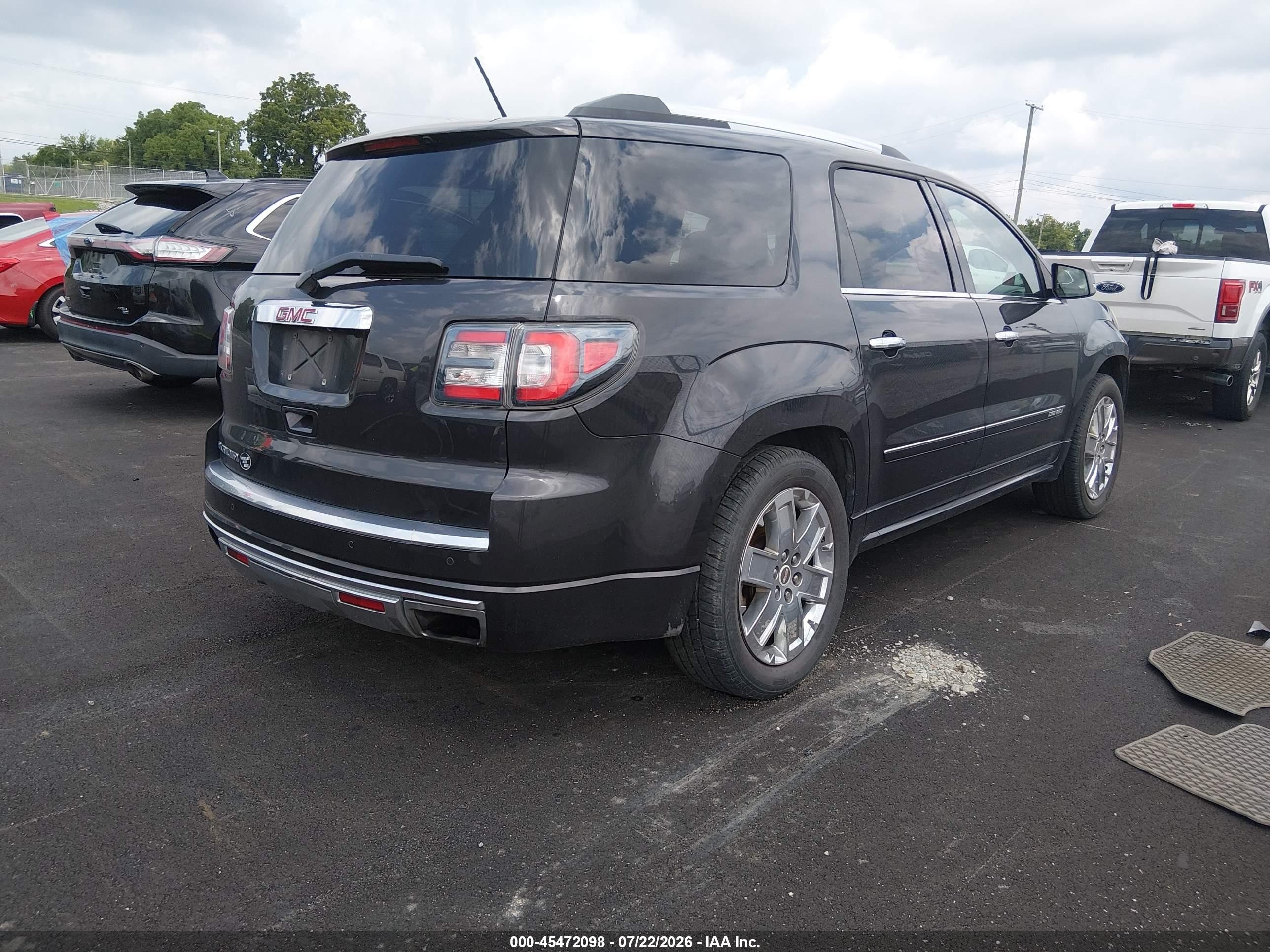 2015 Gmc Acadia Denali Черный vin: 1GKKRTKD7FJ371065