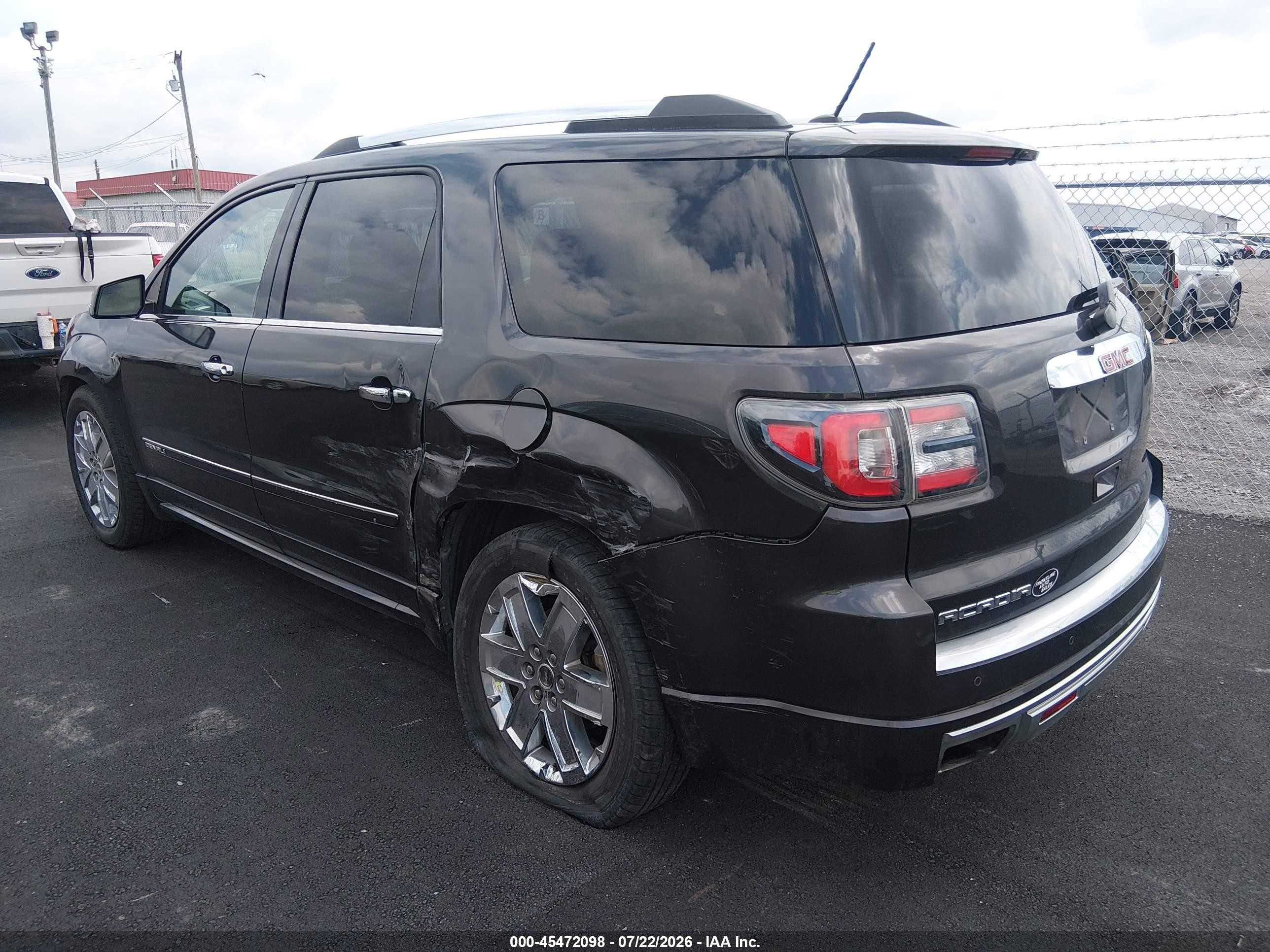 2015 Gmc Acadia Denali Черный vin: 1GKKRTKD7FJ371065