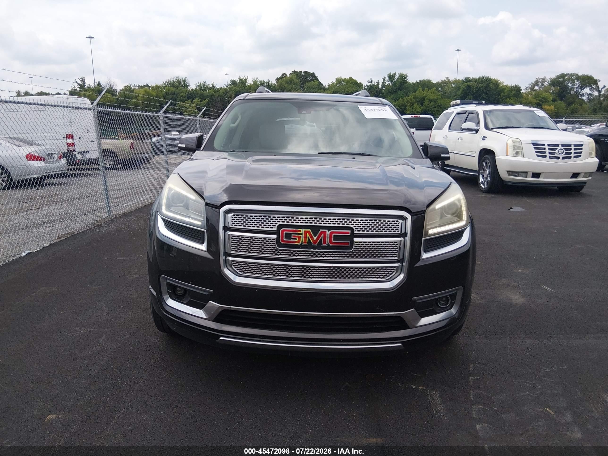 2015 Gmc Acadia Denali Черный vin: 1GKKRTKD7FJ371065