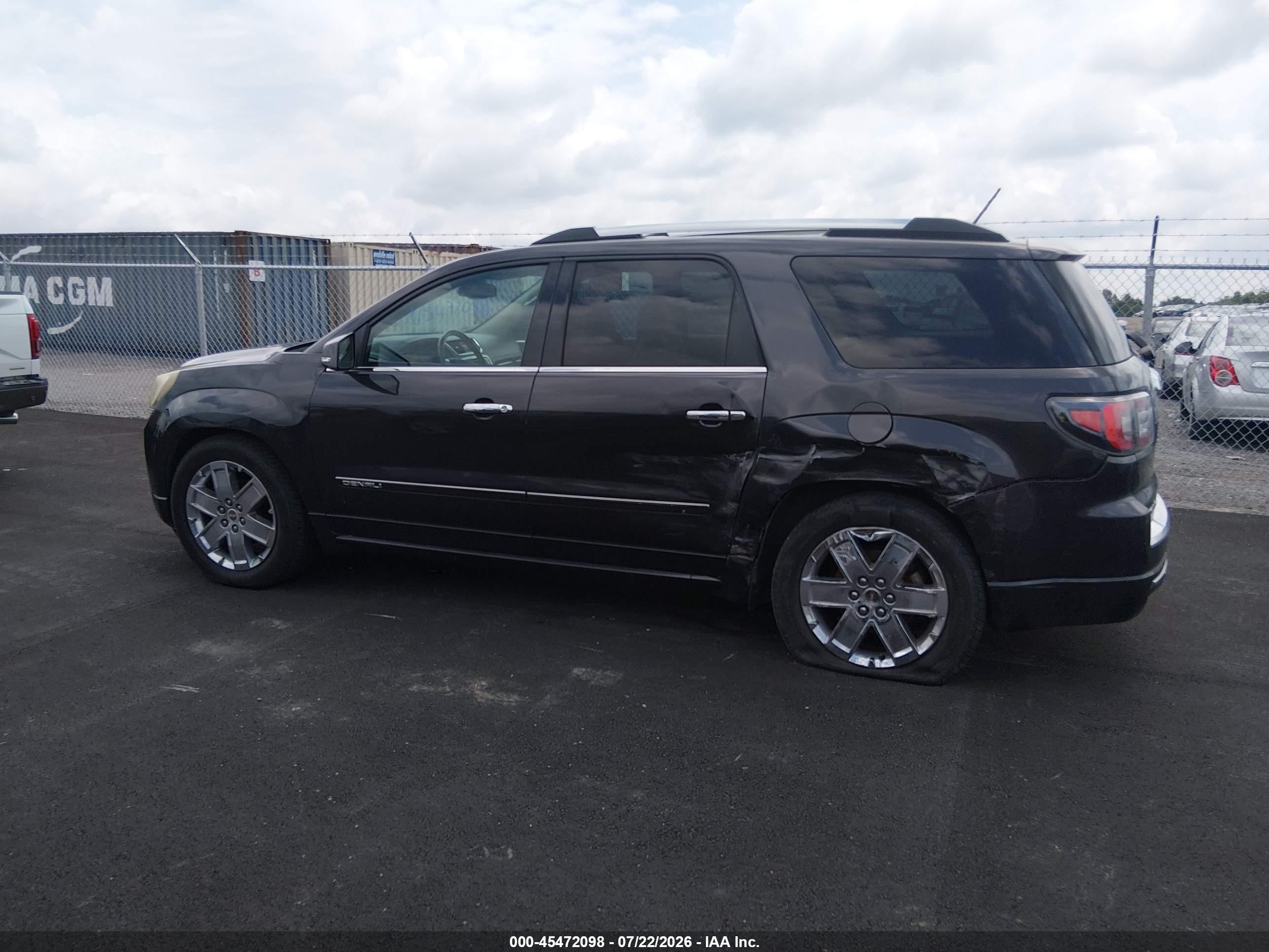 2015 Gmc Acadia Denali Черный vin: 1GKKRTKD7FJ371065