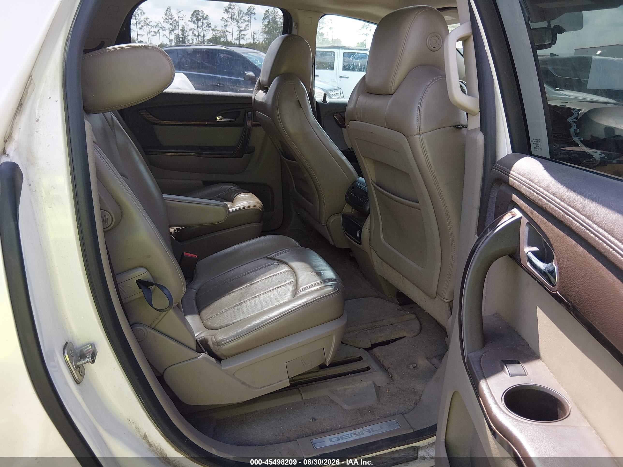 2013 Gmc Acadia Denali White vin: 1GKKRTKD8DJ182423