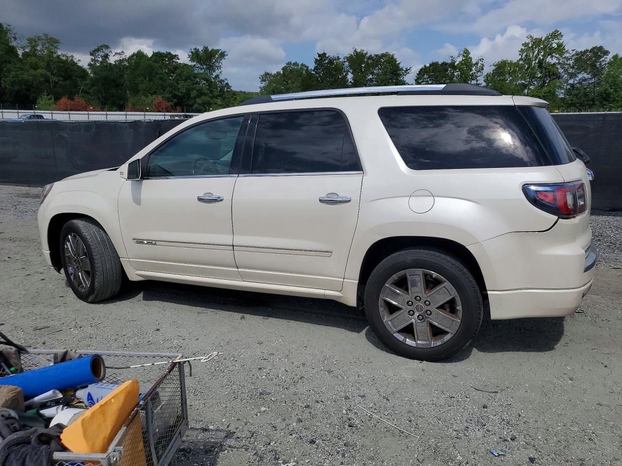 2013 Gmc Acadia Denali White vin: 1GKKRTKD8DJ215324