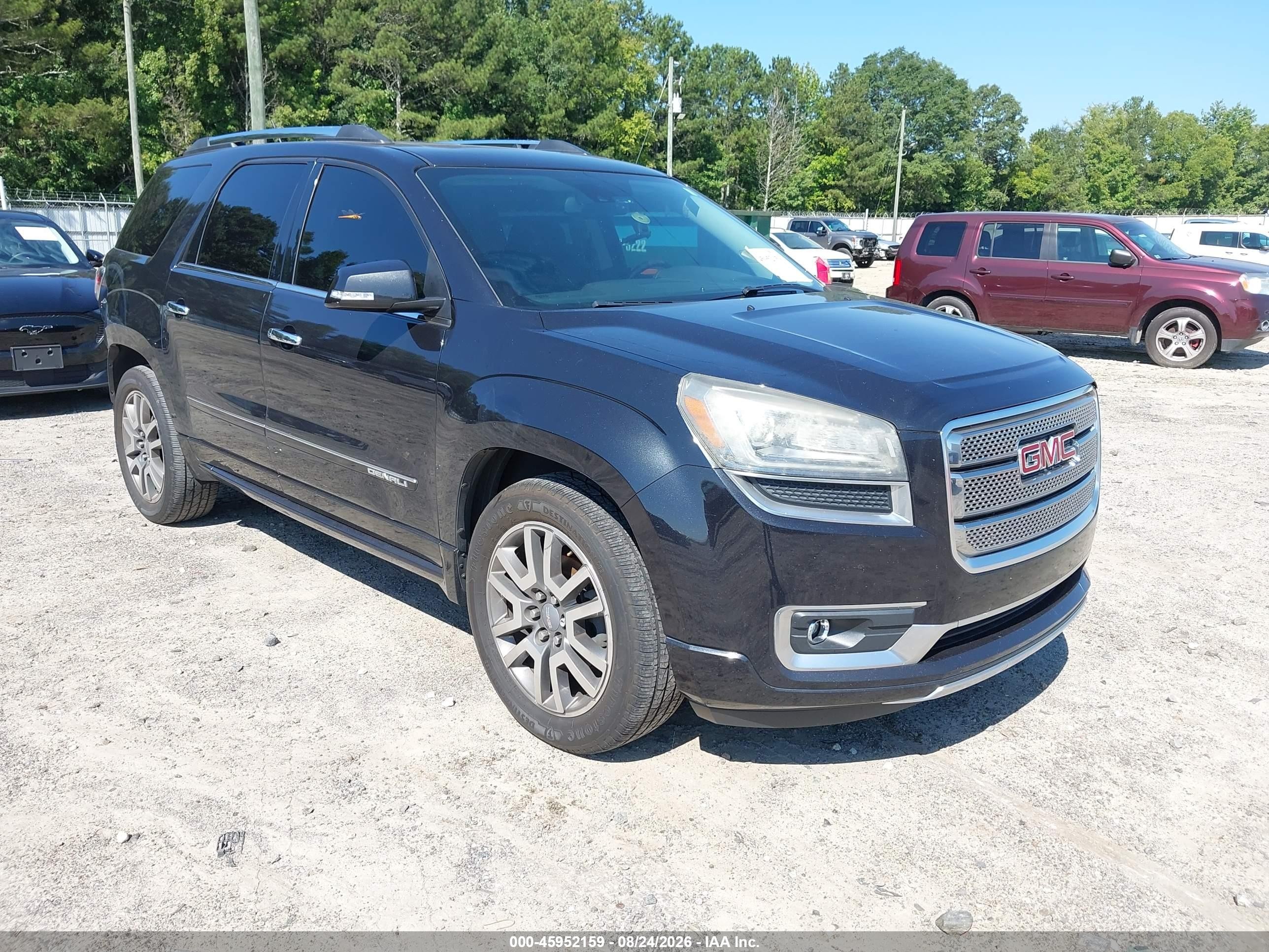 2014 Gmc Acadia Denali Black vin: 1GKKRTKD8EJ110980