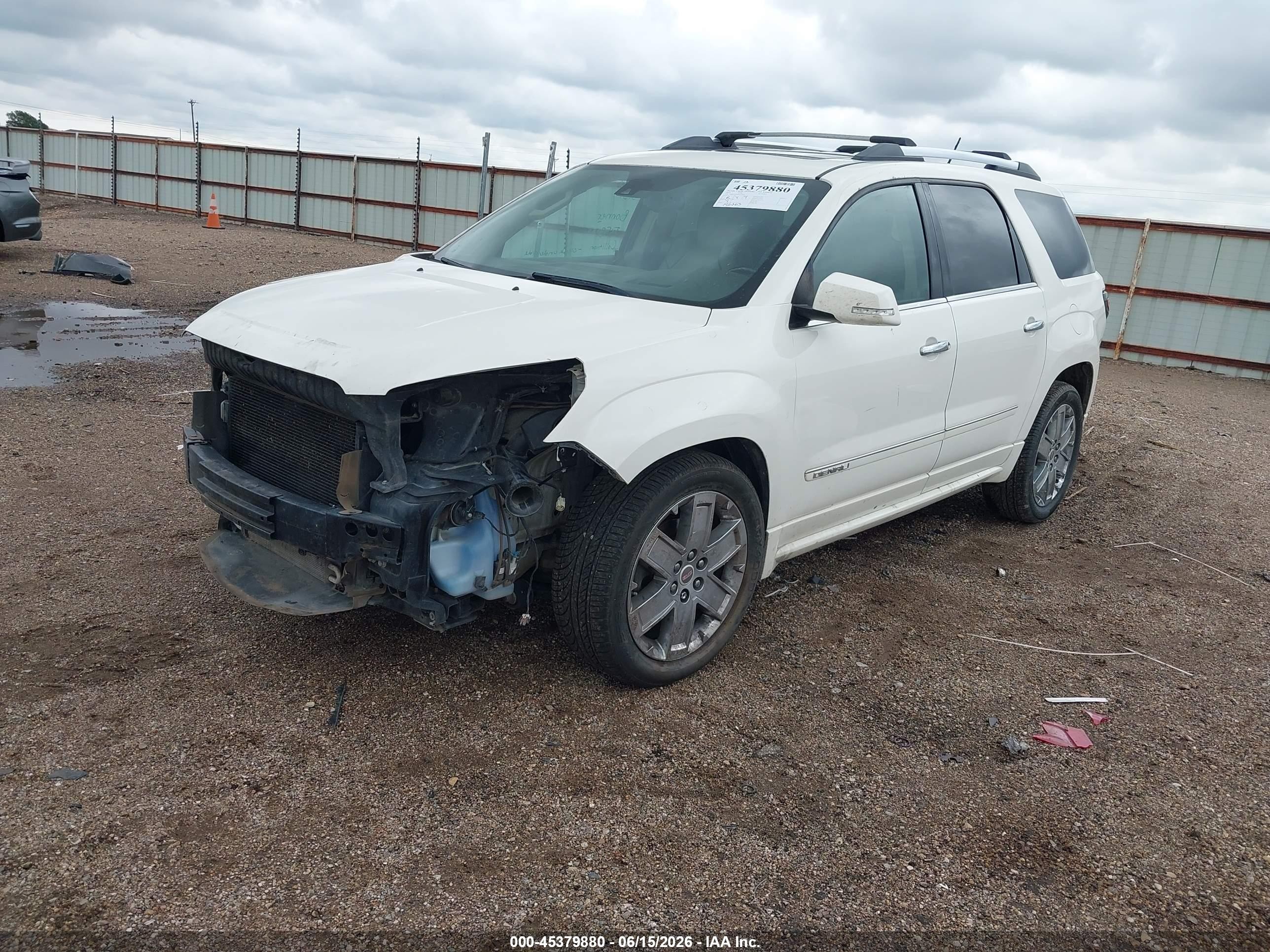 2014 Gmc Acadia Denali White vin: 1GKKRTKD8EJ345928
