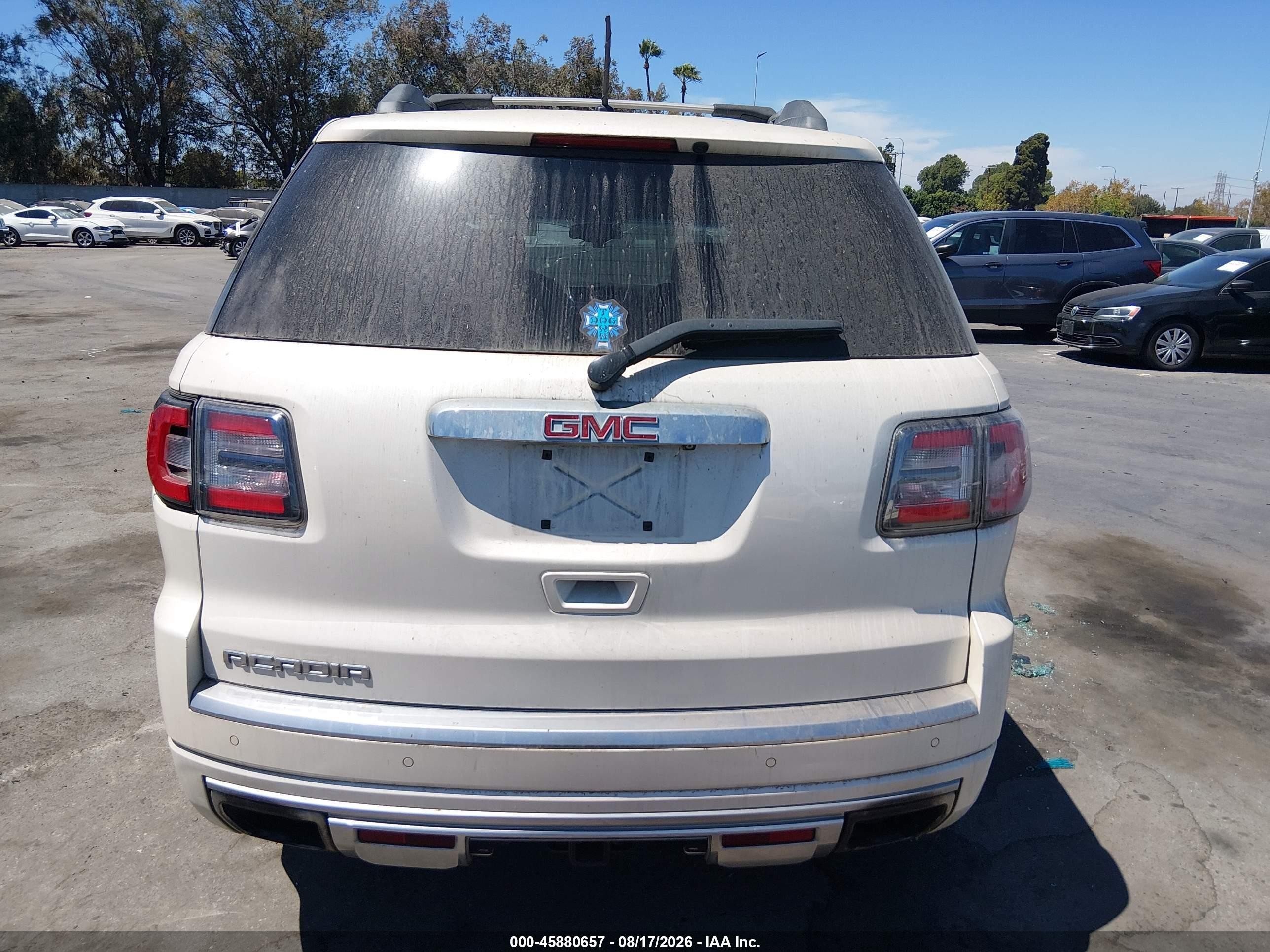2013 Gmc Acadia Denali White vin: 1GKKRTKD9DJ229295