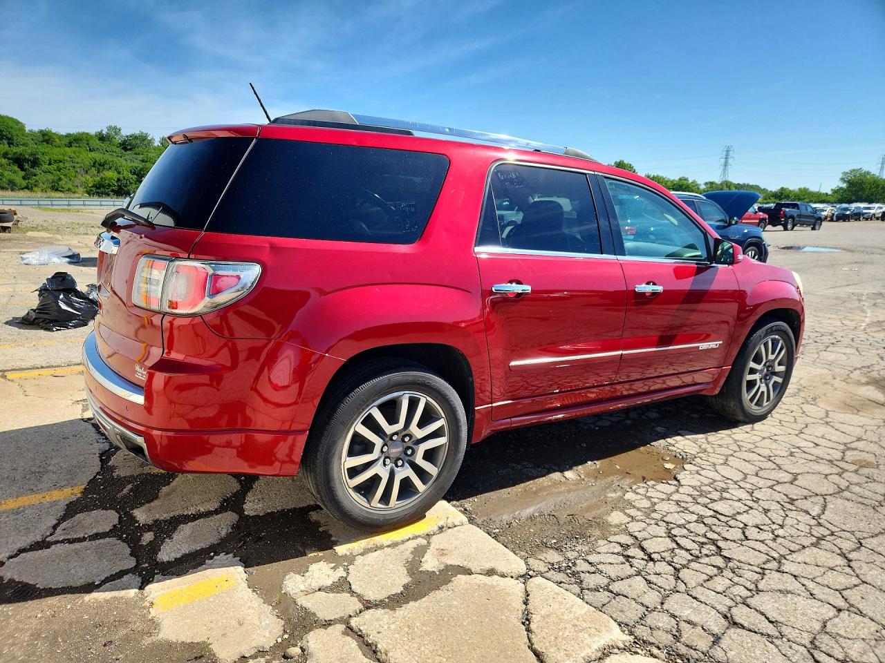 2014 Gmc Acadia Denali Red vin: 1GKKRTKD9EJ140523