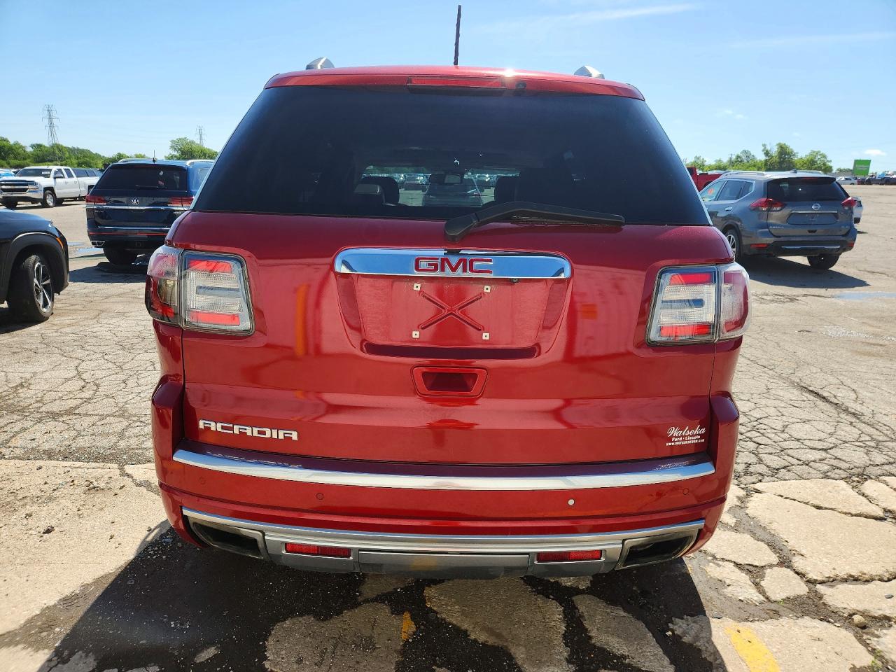 2014 Gmc Acadia Denali Red vin: 1GKKRTKD9EJ140523