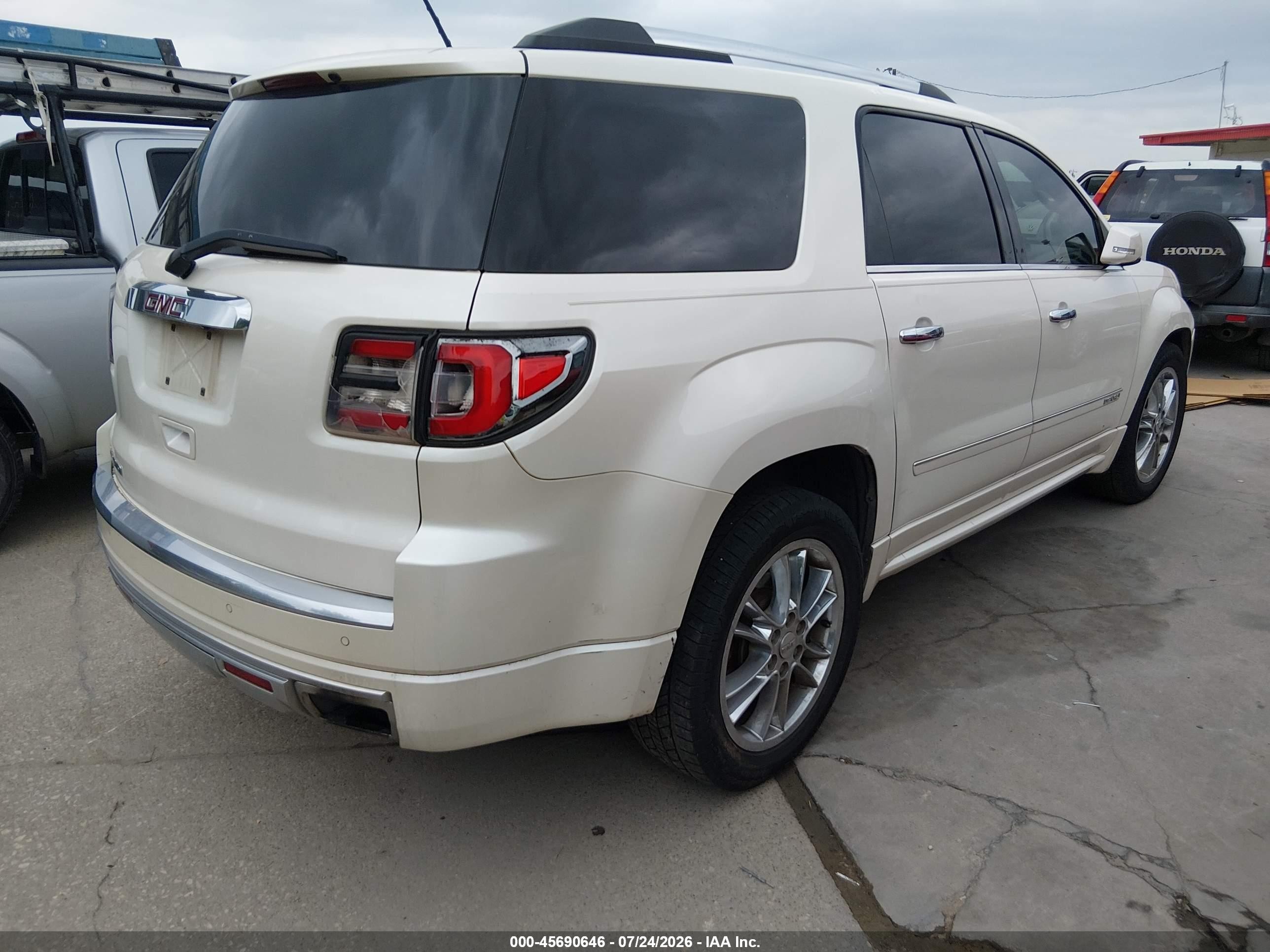2014 Gmc Acadia Denali Белый vin: 1GKKRTKD9EJ191441