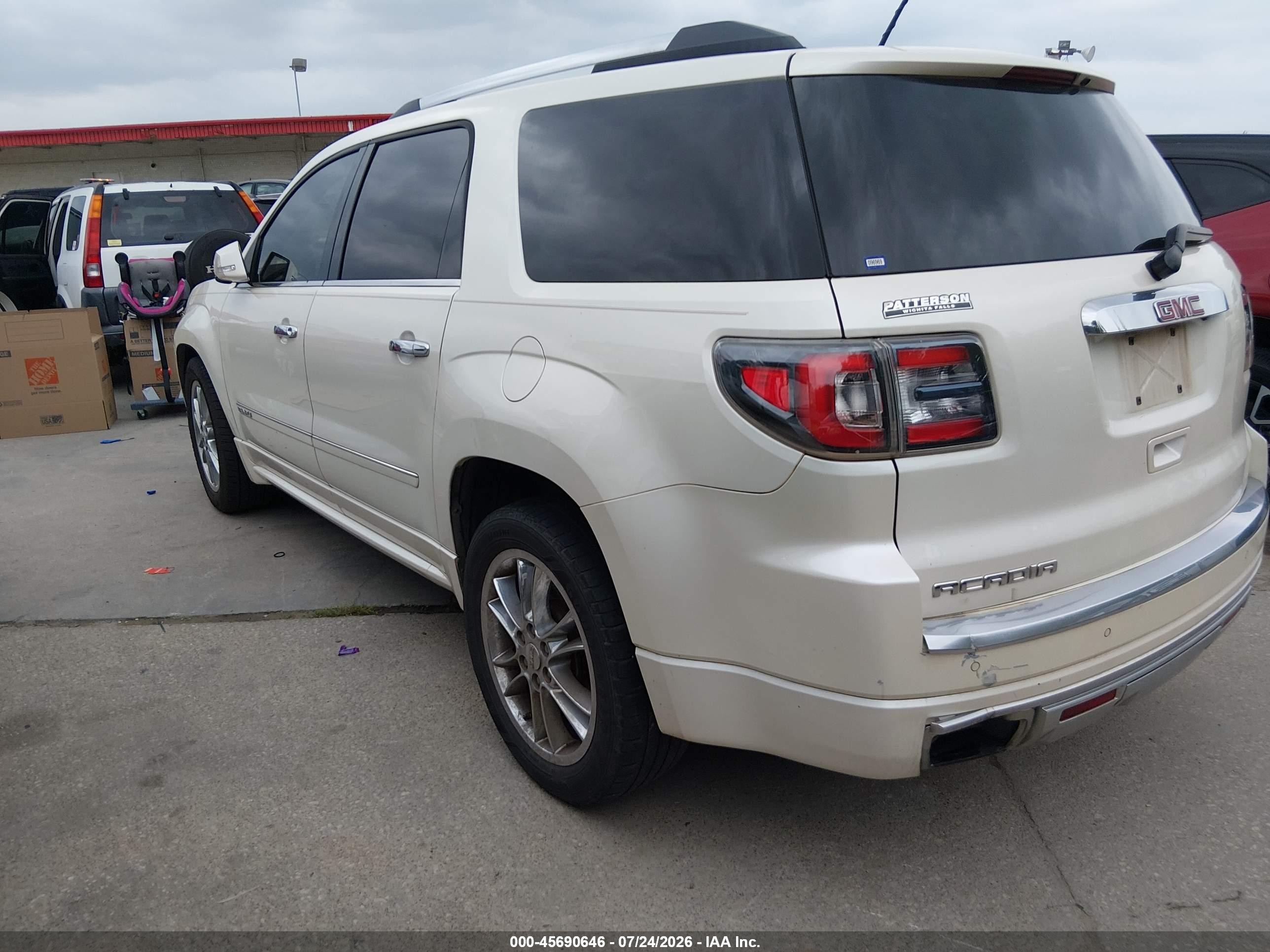 2014 Gmc Acadia Denali Белый vin: 1GKKRTKD9EJ191441