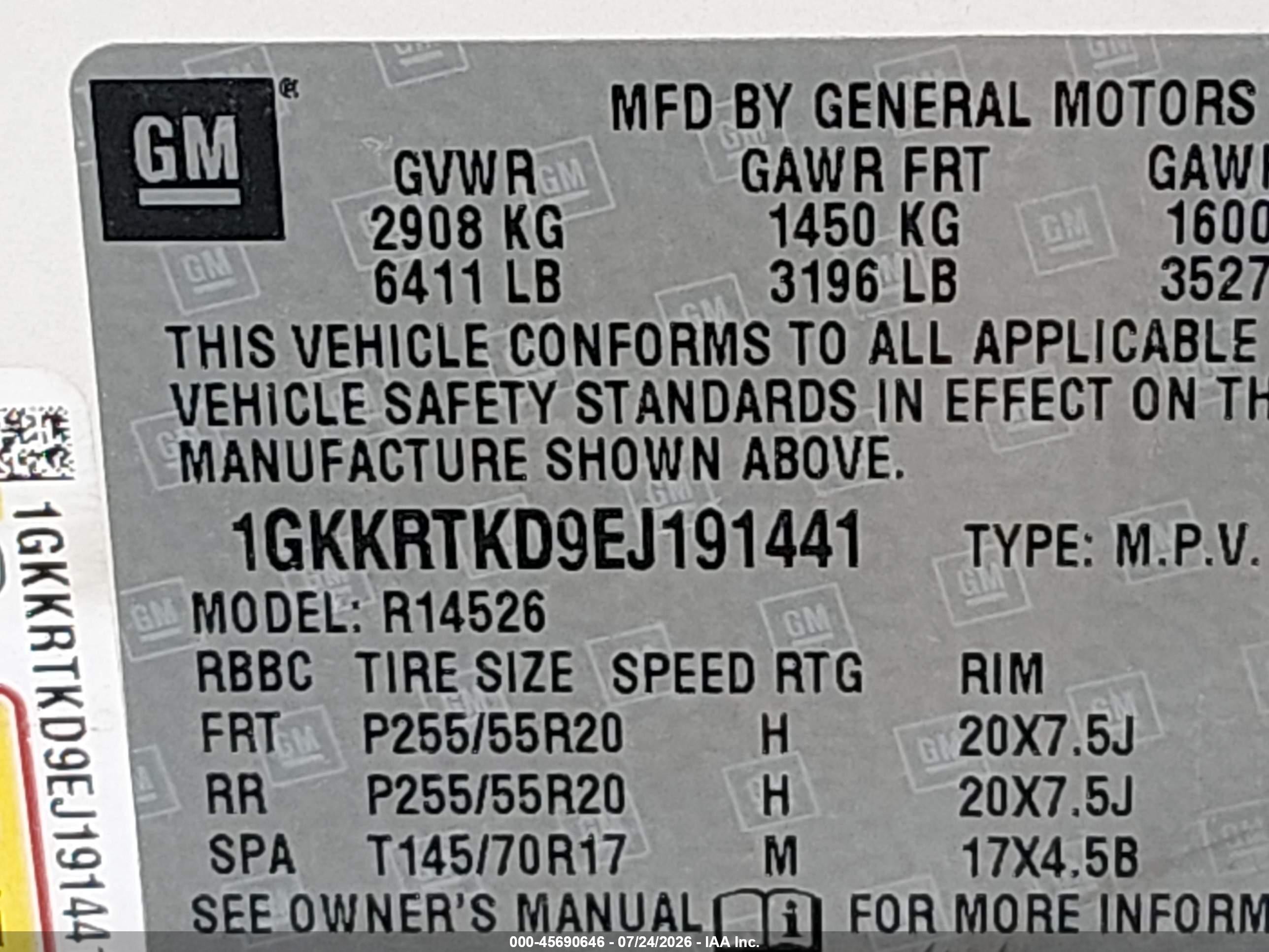 2014 Gmc Acadia Denali Белый vin: 1GKKRTKD9EJ191441