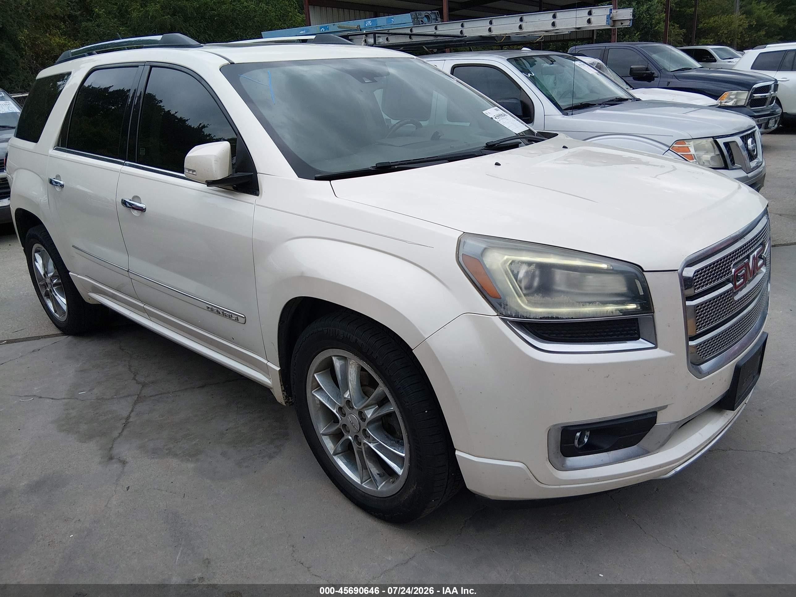2014 Gmc Acadia Denali Белый vin: 1GKKRTKD9EJ191441
