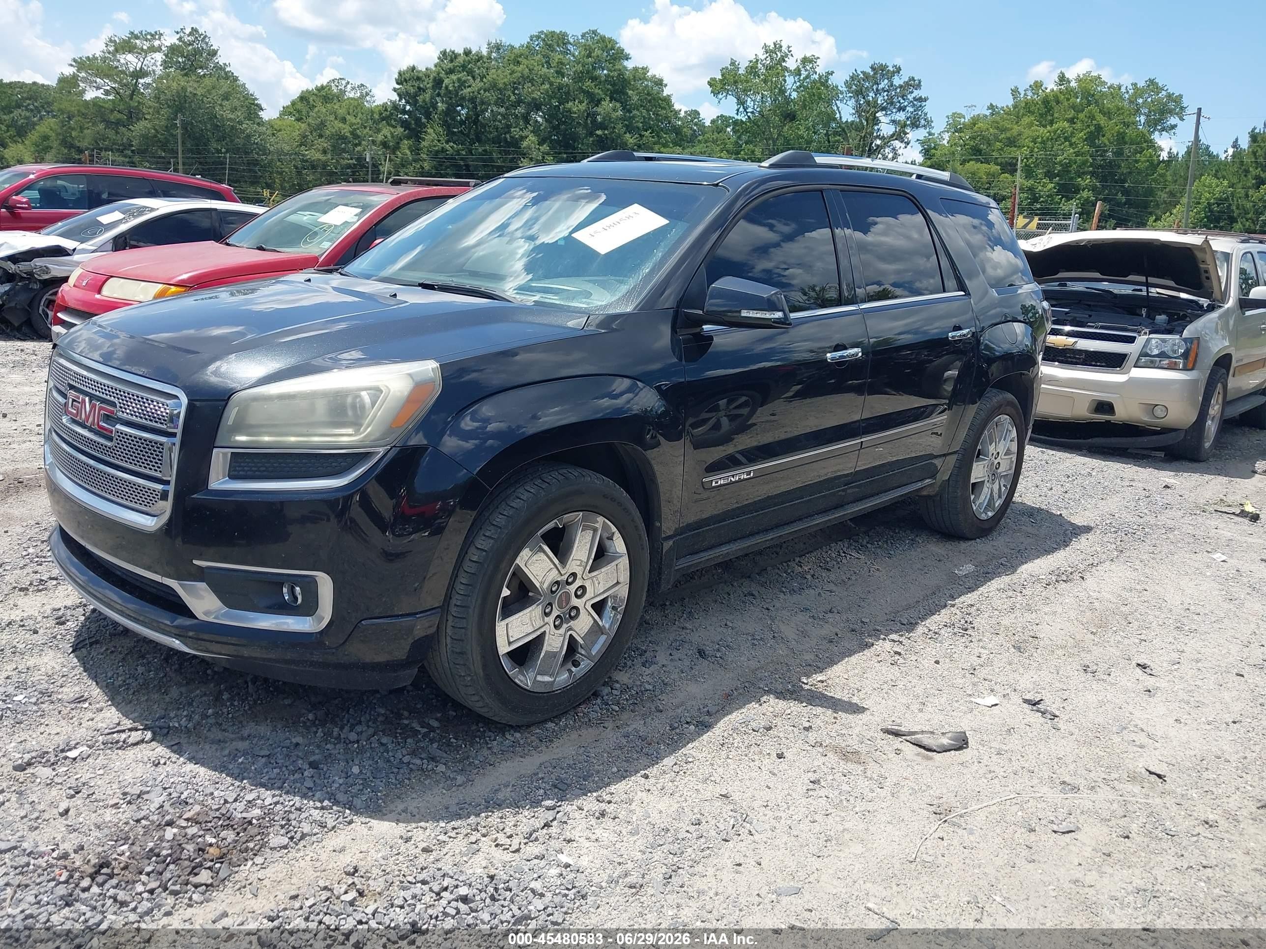 2014 Gmc Acadia Denali Black vin: 1GKKRTKD9EJ292589