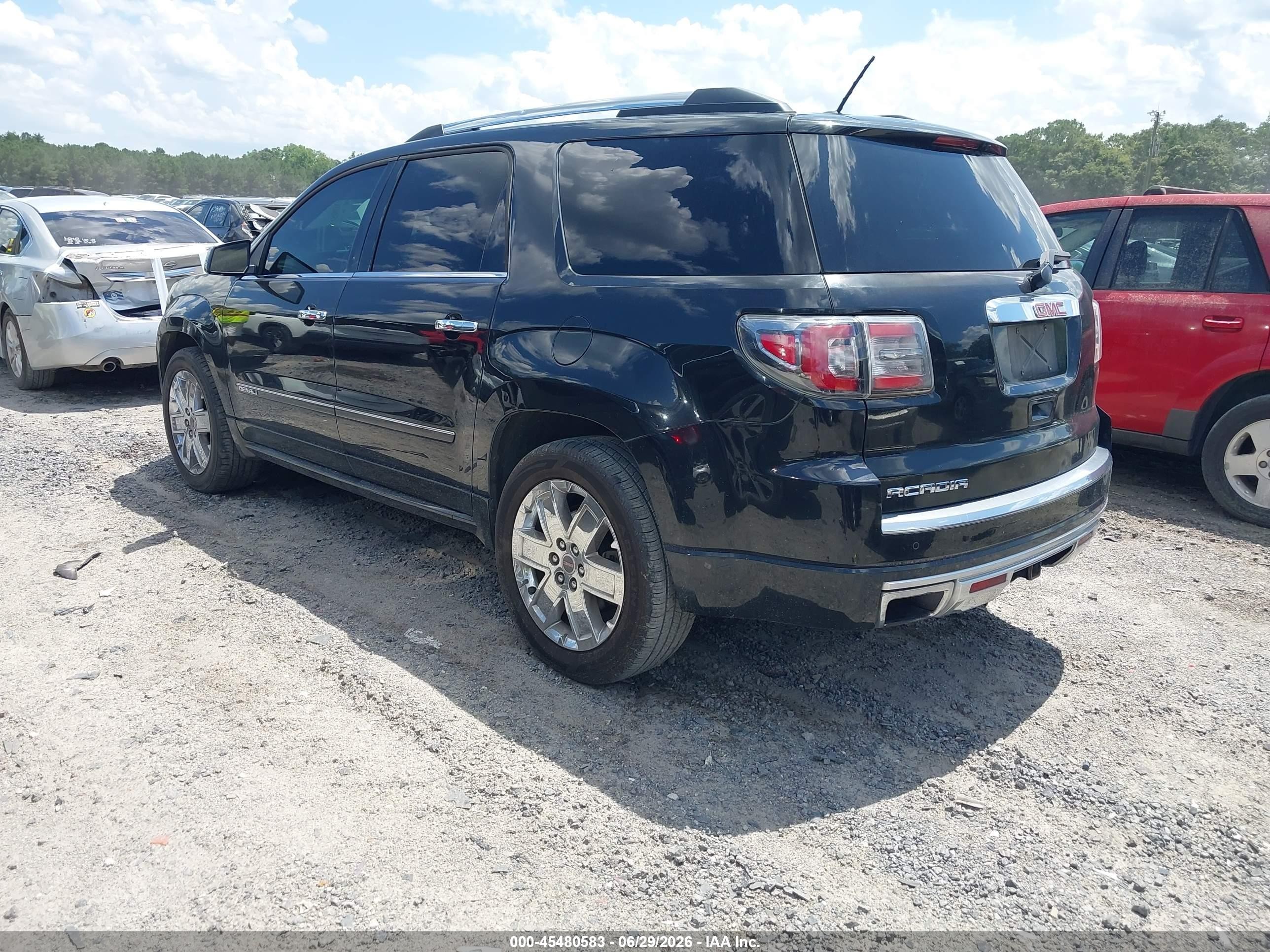 2014 Gmc Acadia Denali Black vin: 1GKKRTKD9EJ292589