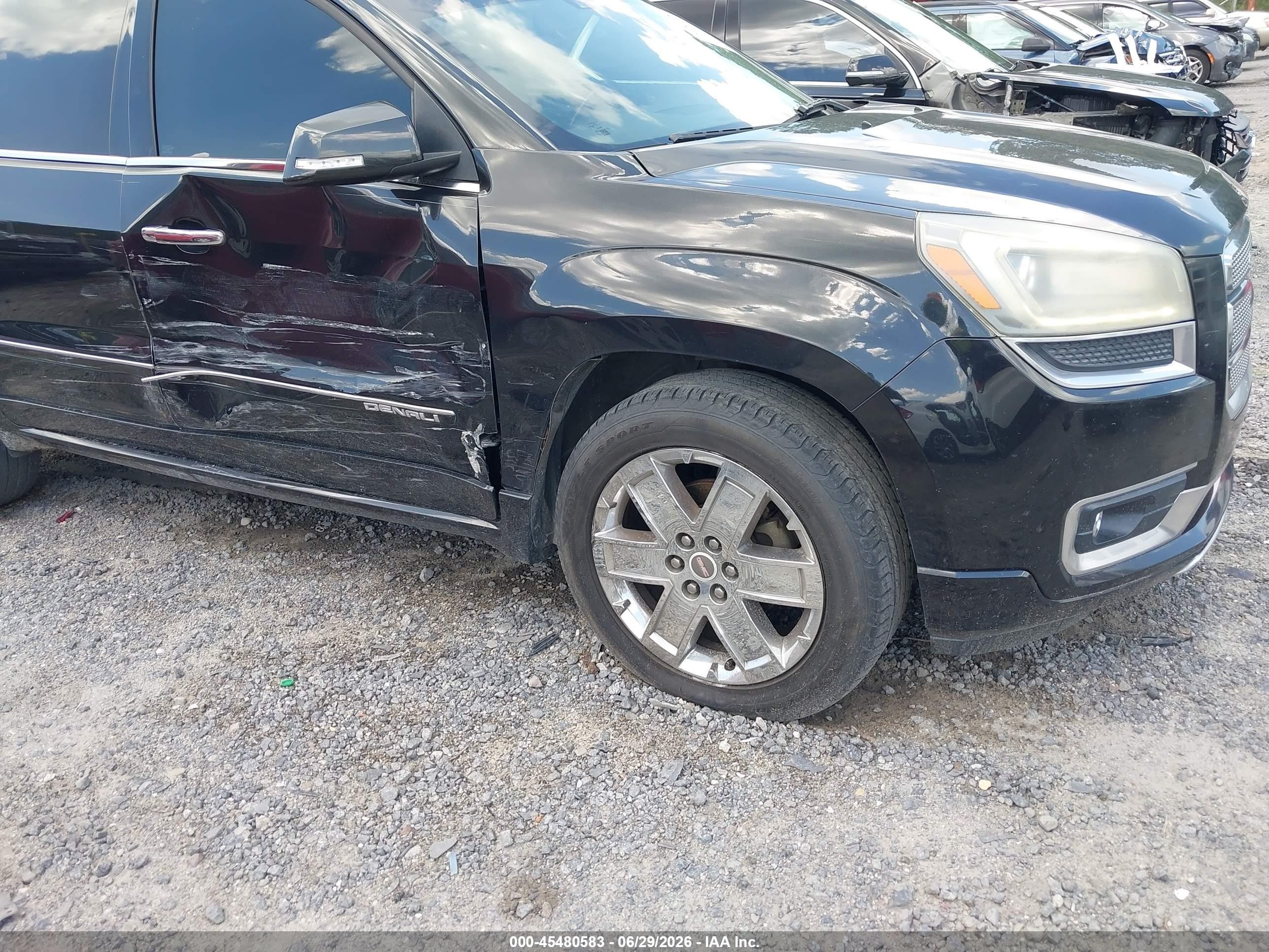 2014 Gmc Acadia Denali Black vin: 1GKKRTKD9EJ292589