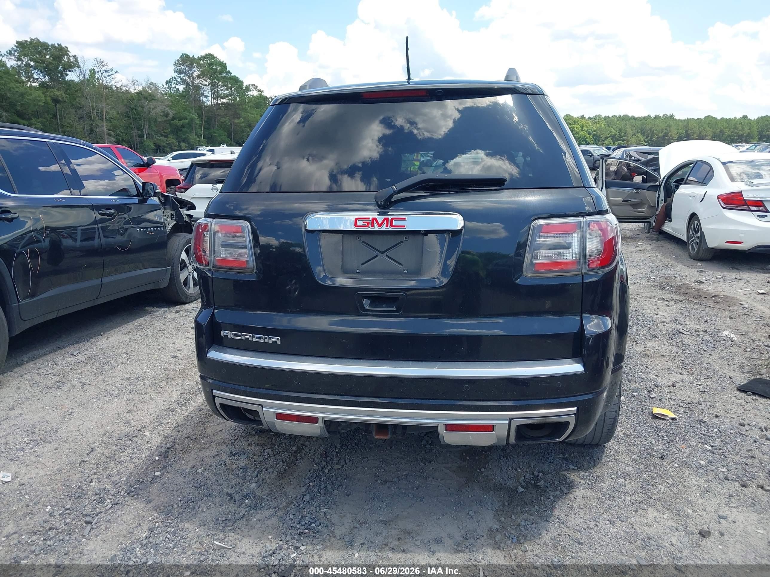 2014 Gmc Acadia Denali Black vin: 1GKKRTKD9EJ292589