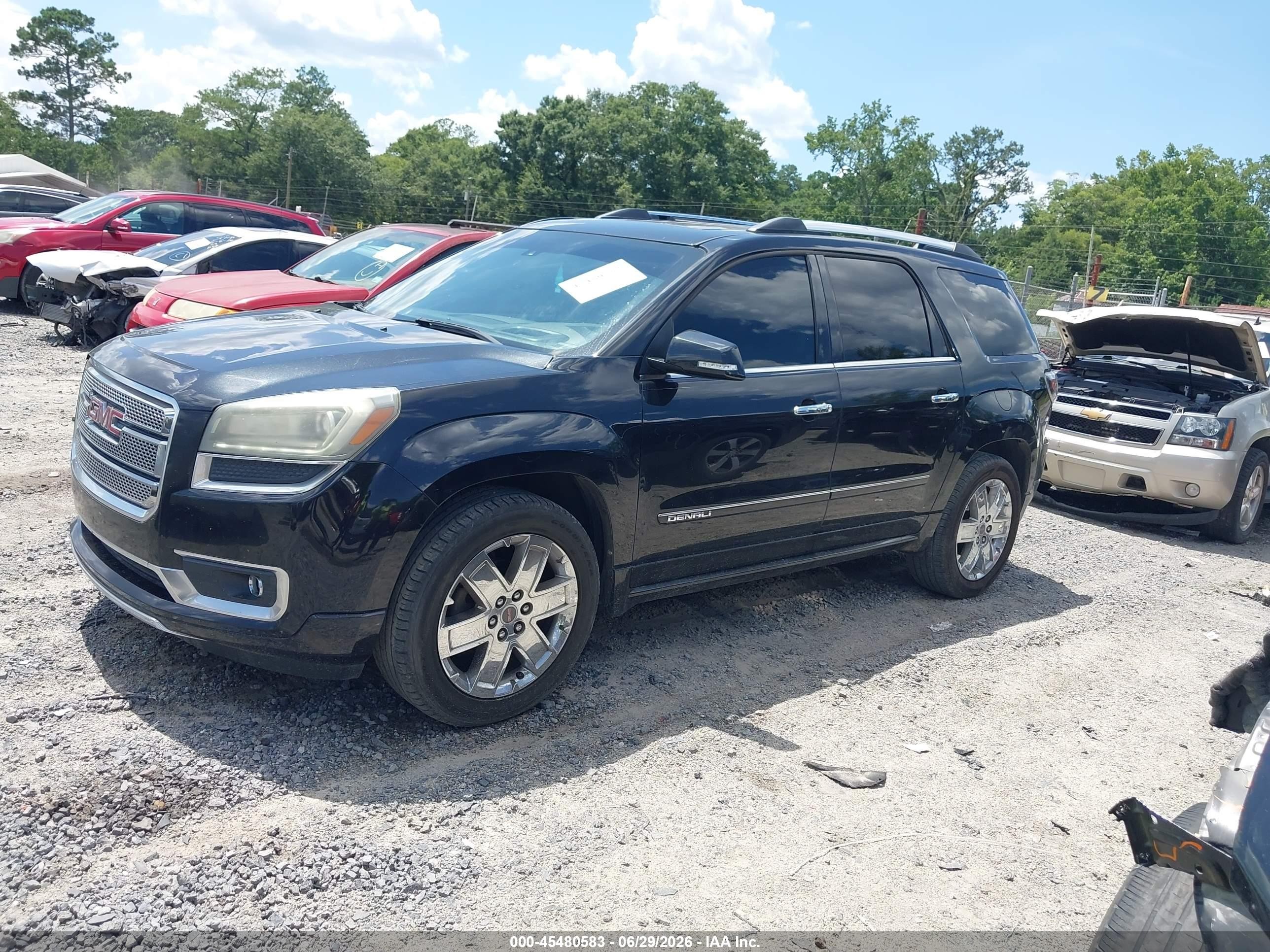 2014 Gmc Acadia Denali Black vin: 1GKKRTKD9EJ292589