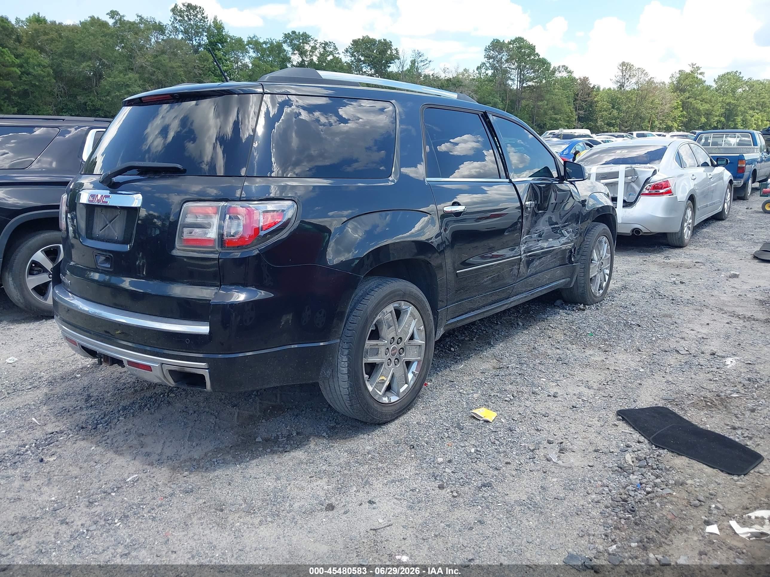 2014 Gmc Acadia Denali Black vin: 1GKKRTKD9EJ292589