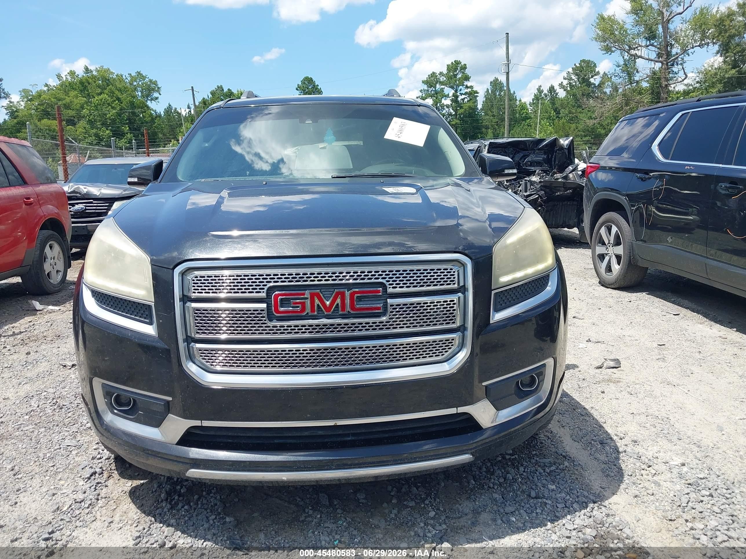 2014 Gmc Acadia Denali Black vin: 1GKKRTKD9EJ292589