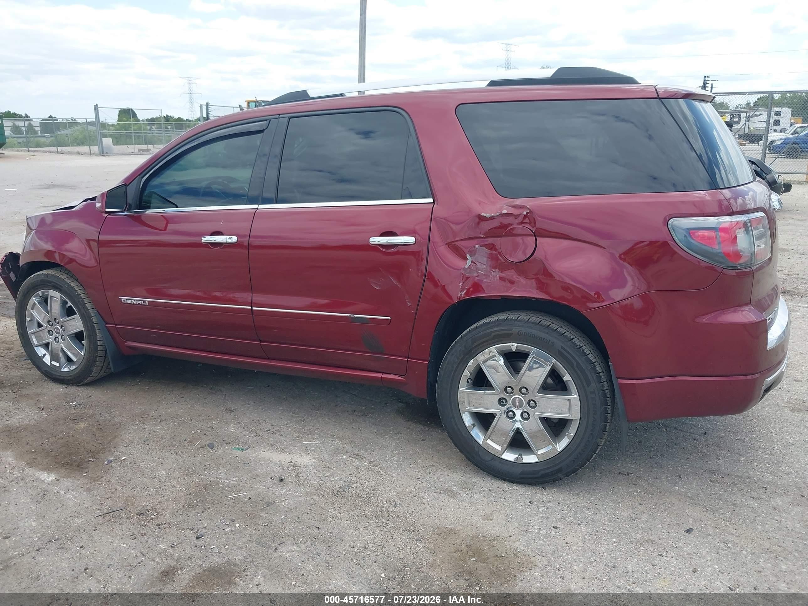 2015 Gmc Acadia Denali Красный vin: 1GKKRTKD9FJ148655