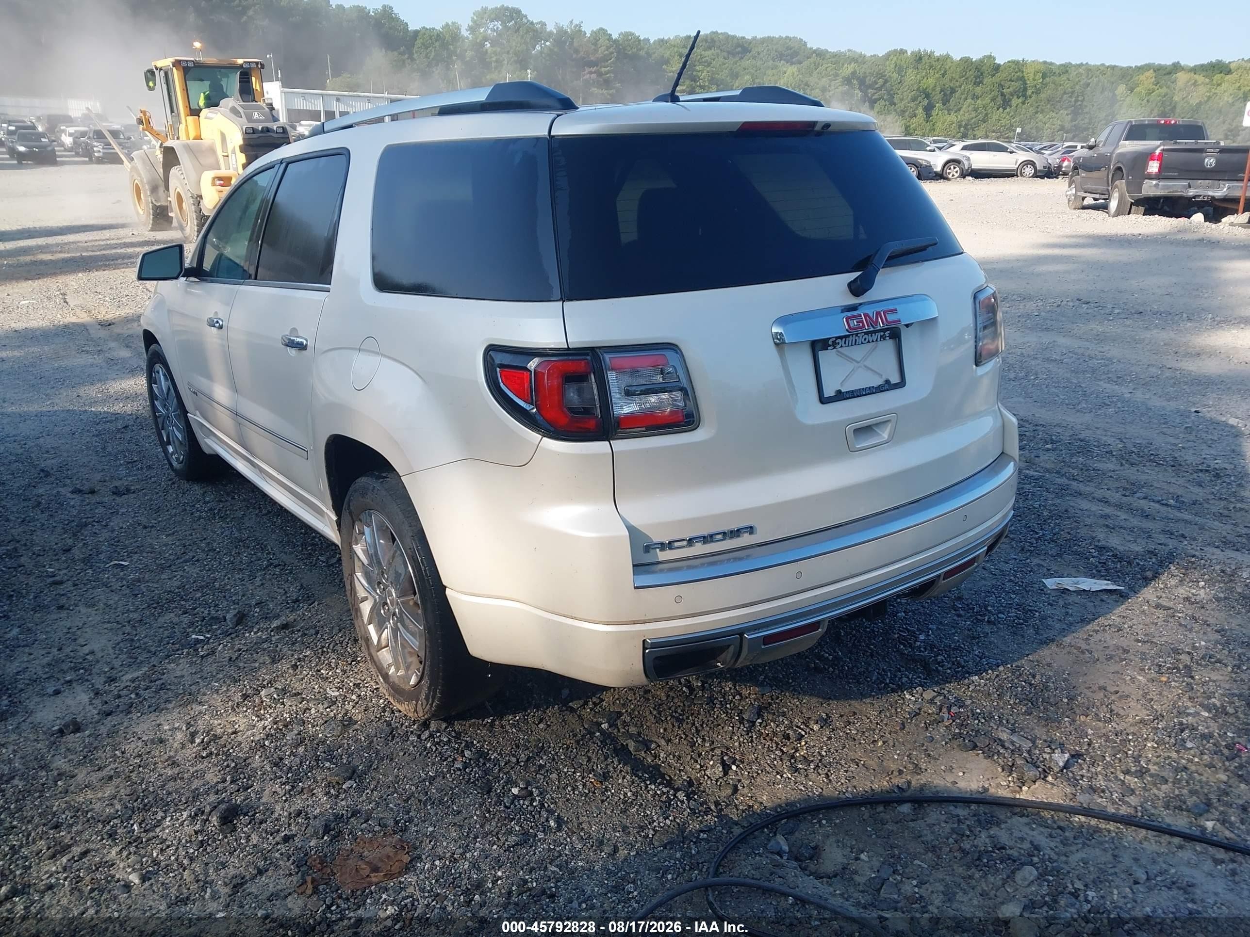 2013 Gmc Acadia Denali White vin: 1GKKRTKDXDJ218287