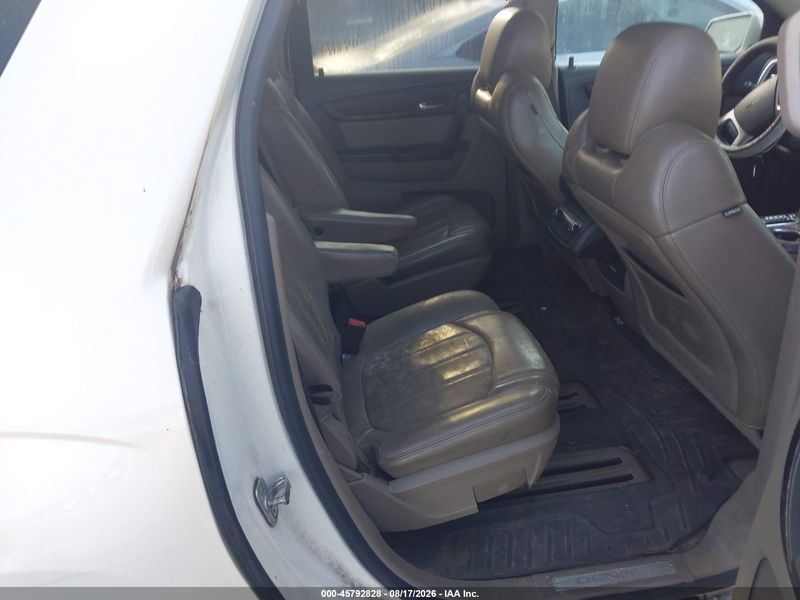 2013 Gmc Acadia Denali White vin: 1GKKRTKDXDJ218287