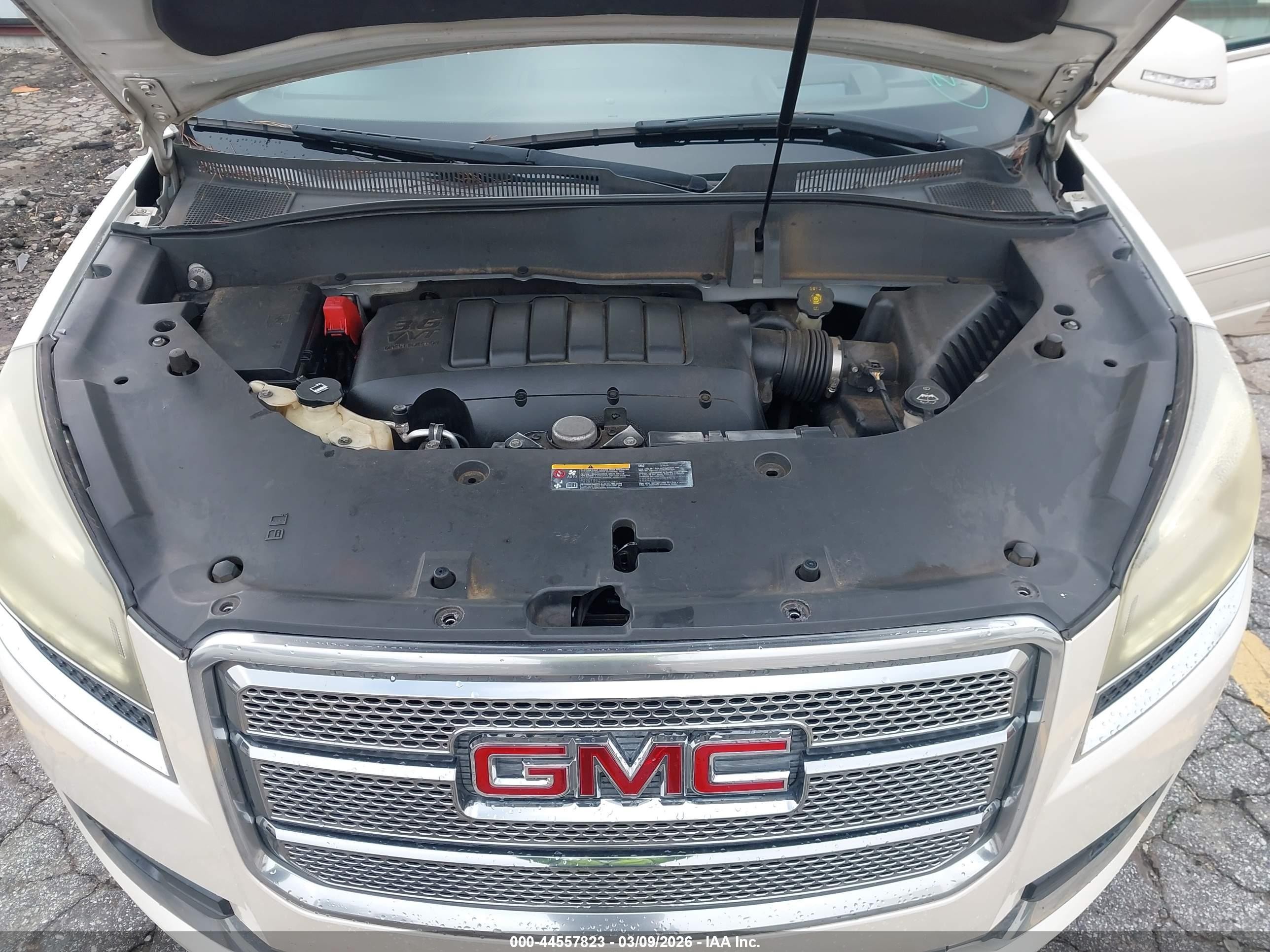 2013 Gmc Acadia Denali White vin: 1GKKRTKDXDJ221030