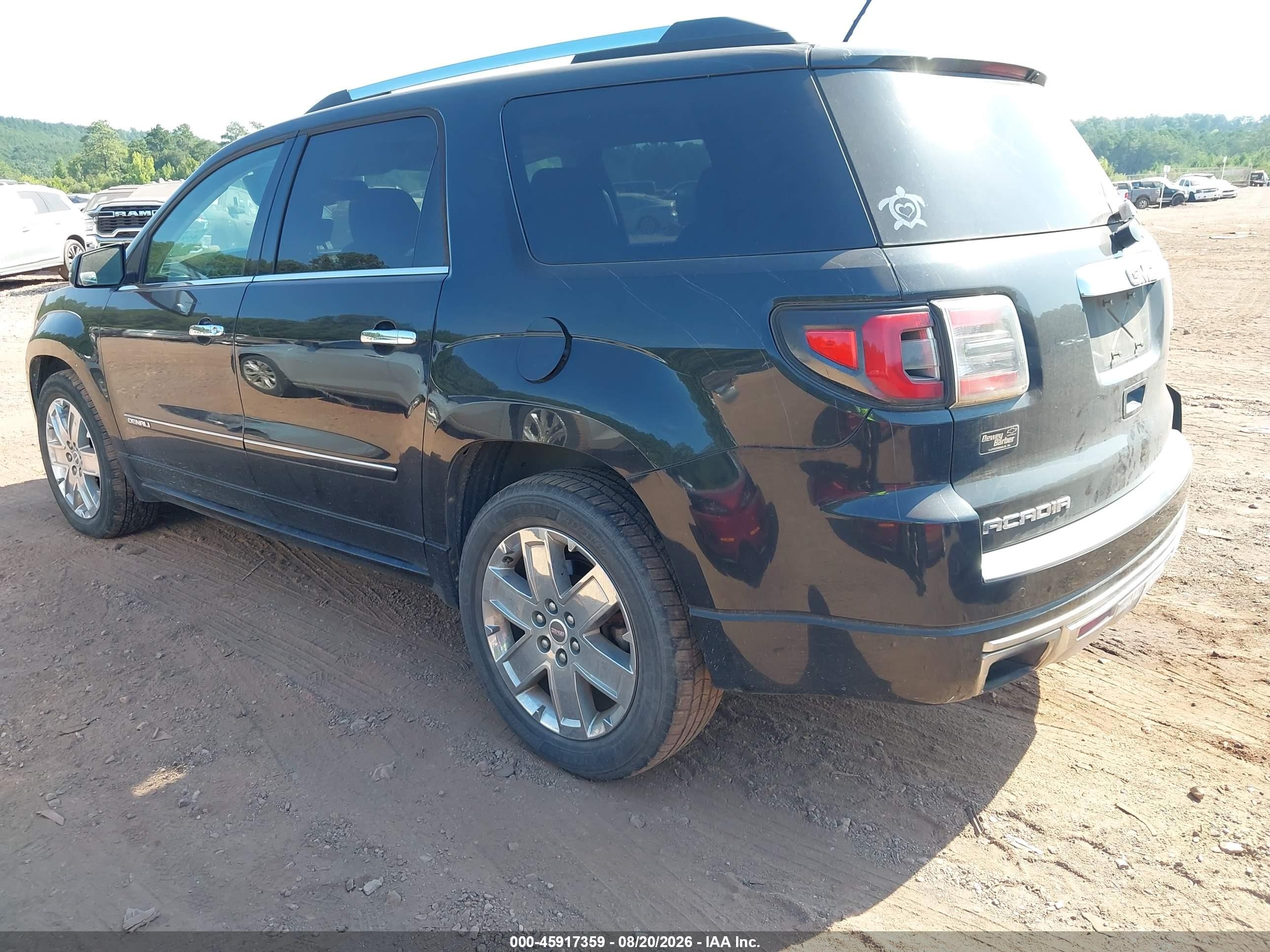 2013 Gmc Acadia Denali Black vin: 1GKKRTKDXDJ241360