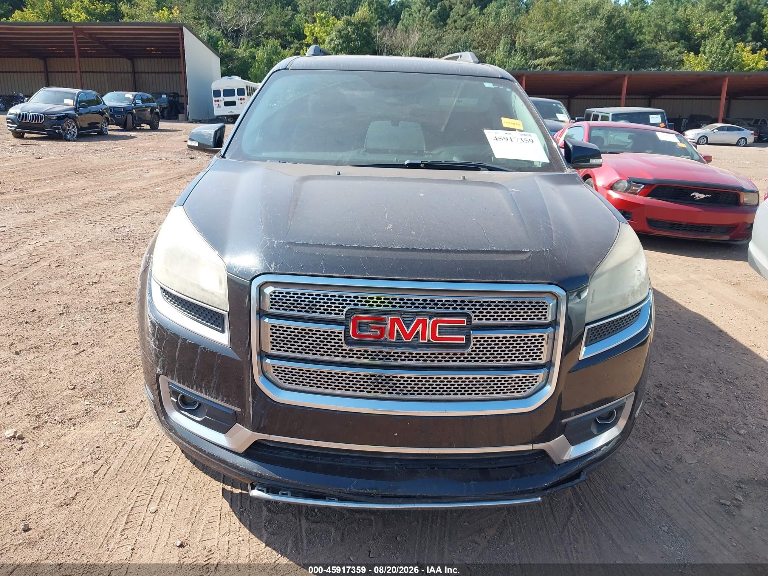 2013 Gmc Acadia Denali Black vin: 1GKKRTKDXDJ241360