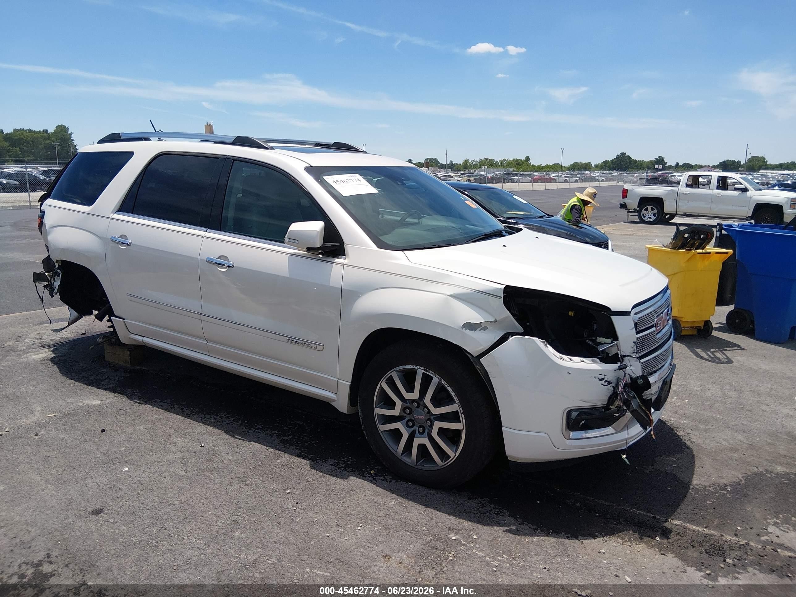 2014 Gmc Acadia Denali Белый vin: 1GKKRTKDXEJ151188