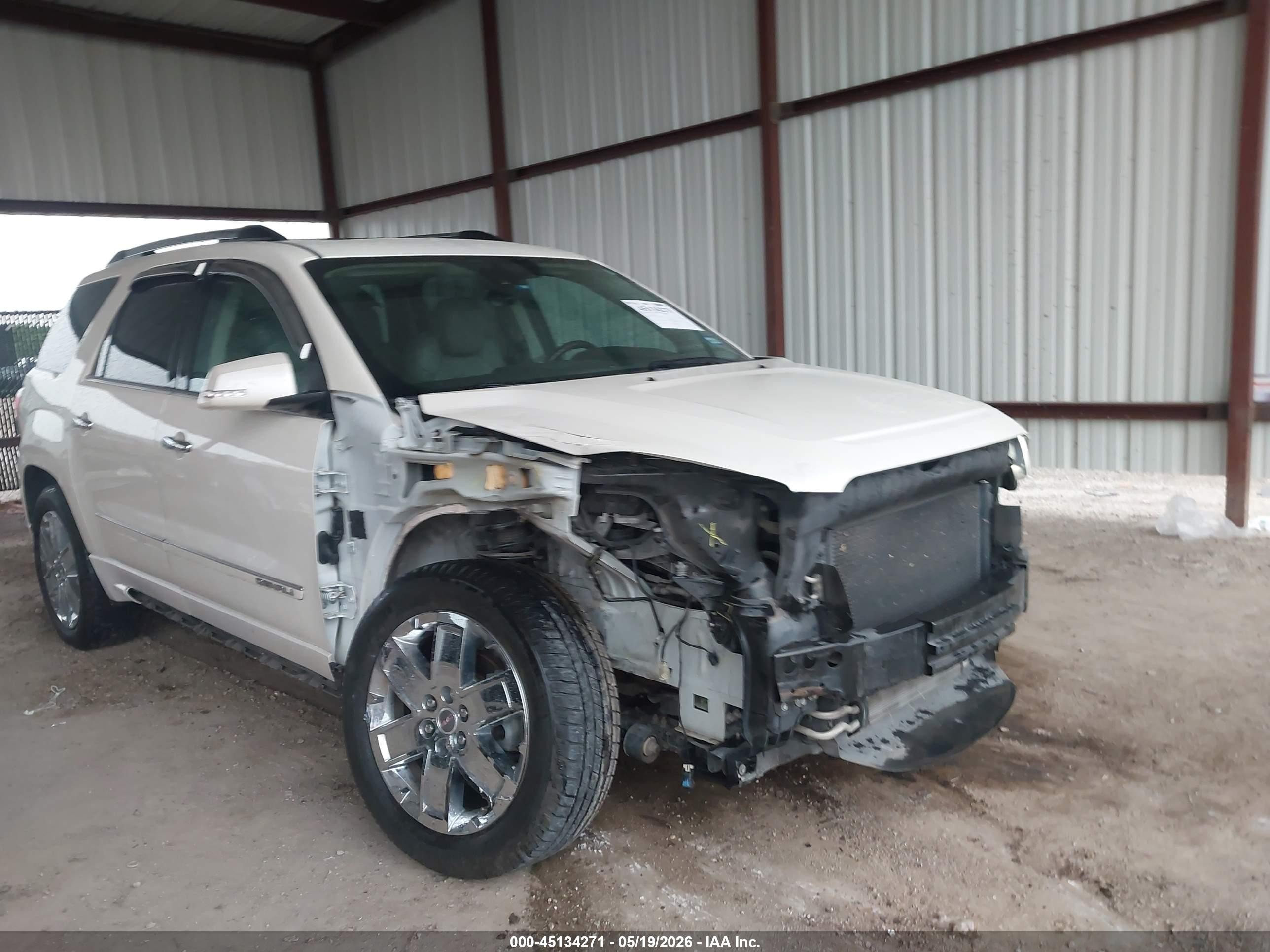 2014 Gmc Acadia Denali White vin: 1GKKRTKDXEJ220431