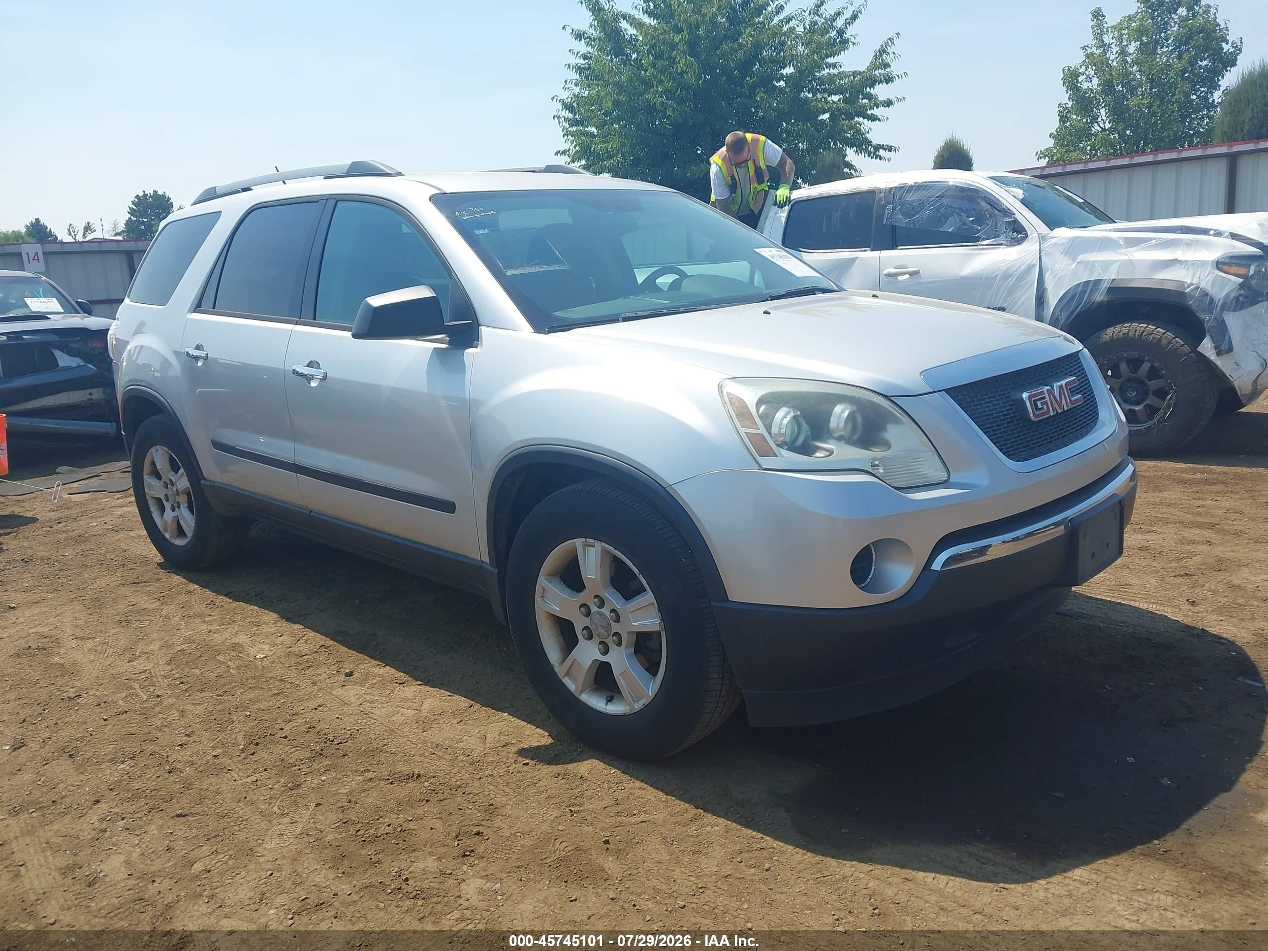 2011 Gmc Acadia Sl Серебряный vin: 1GKKVNED1BJ409788