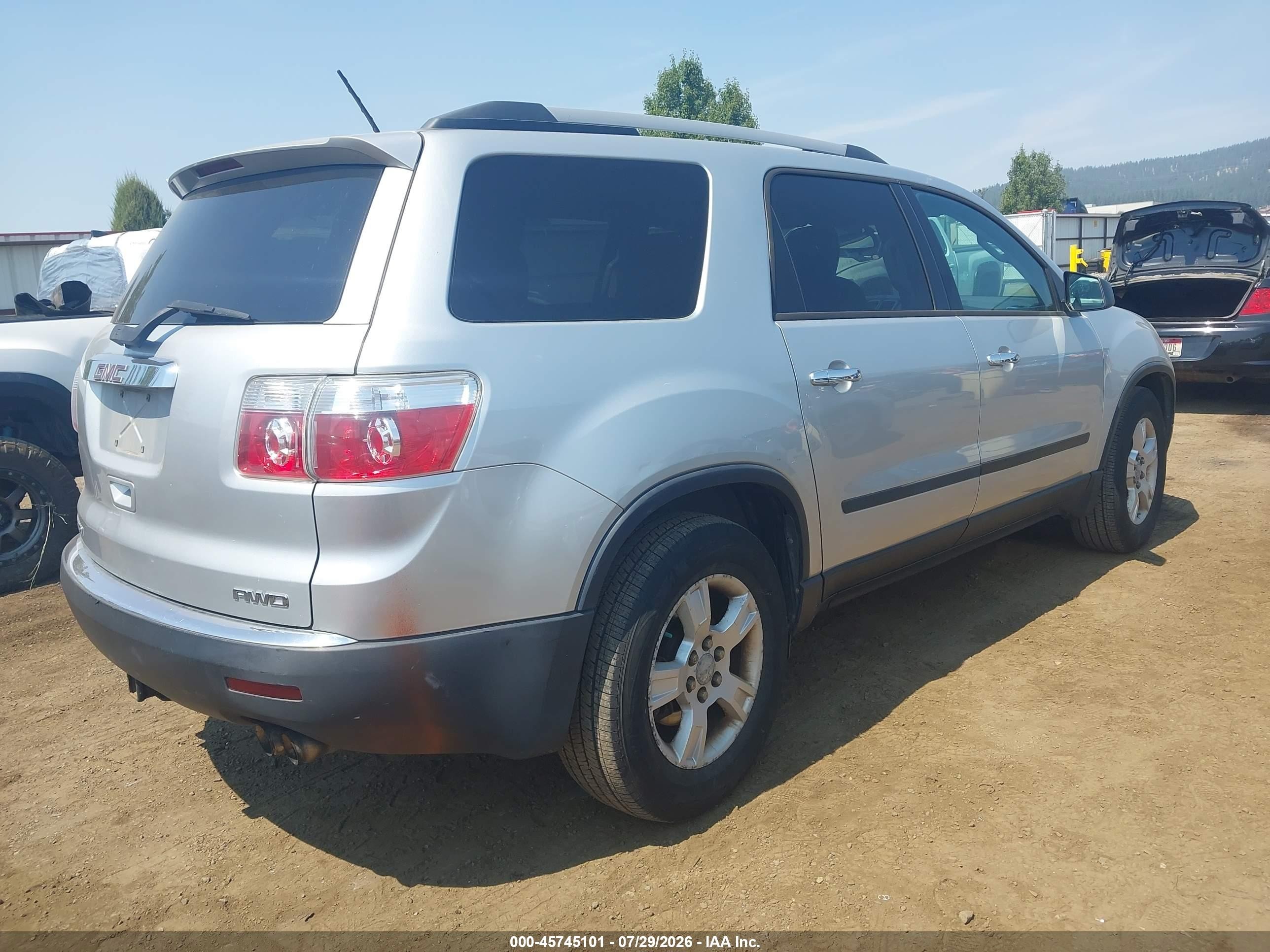 2011 Gmc Acadia Sl Серебряный vin: 1GKKVNED1BJ409788