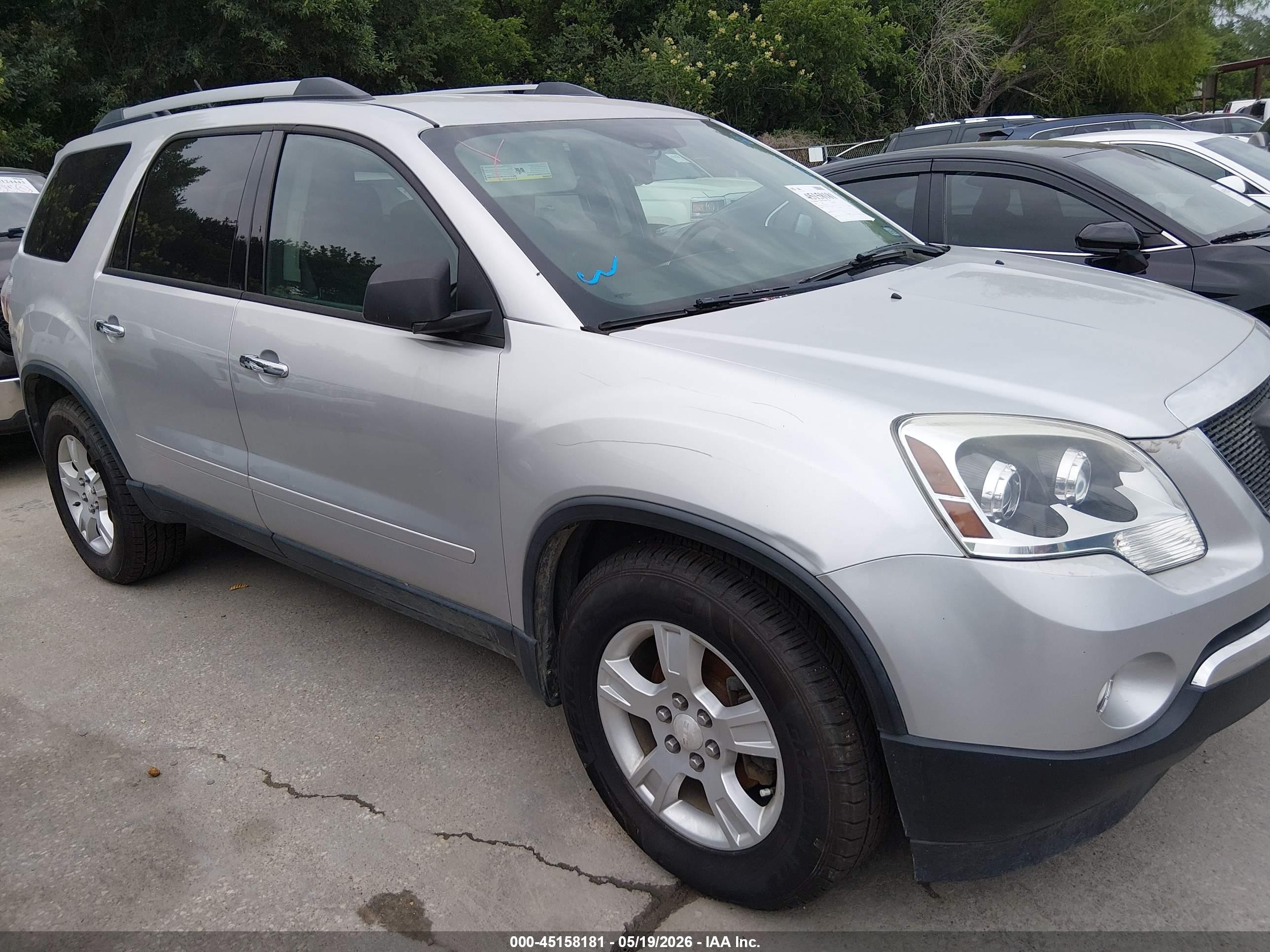 2012 Gmc Acadia Sl Silver vin: 1GKKVNED2CJ124809