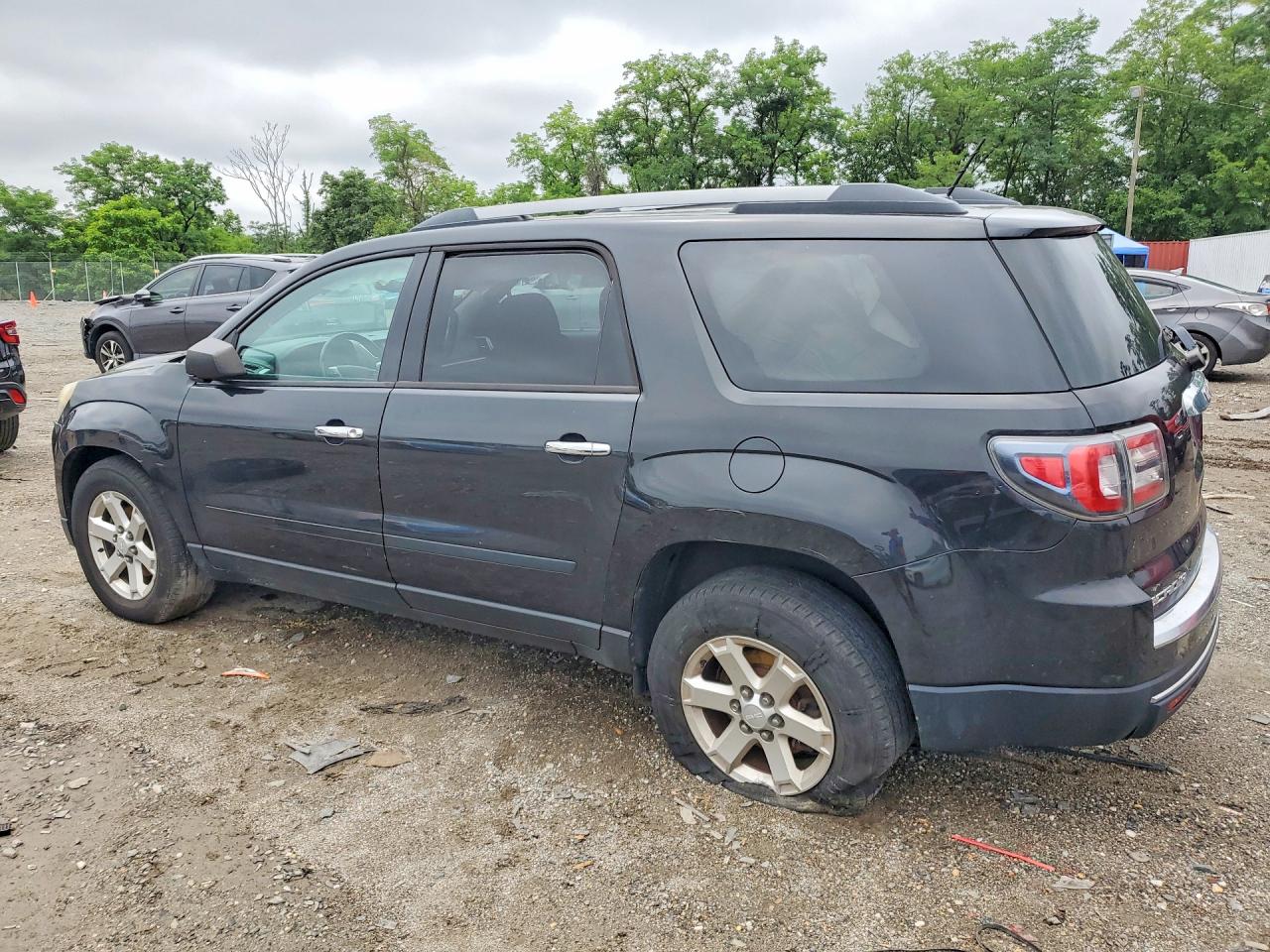 2015 Gmc Acadia Sle Black vin: 1GKKVNED6FJ186847