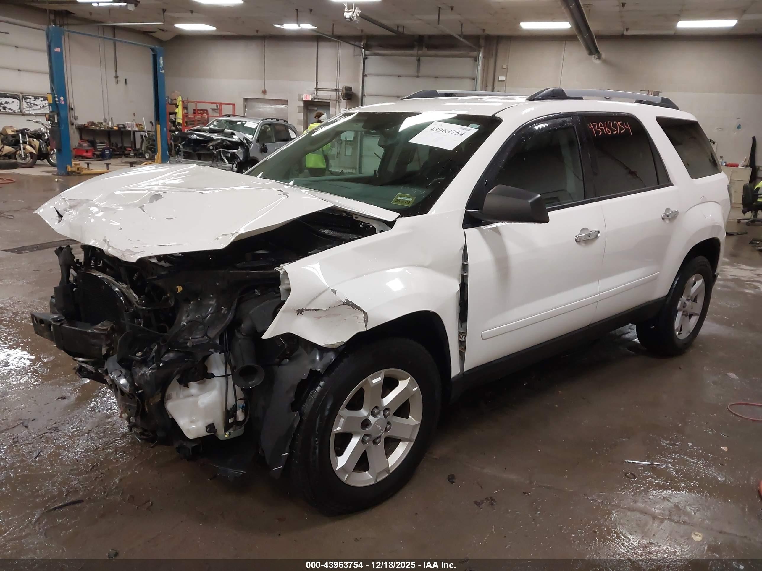 2015 Gmc Acadia Sle-1 White vin: 1GKKVNED6FJ230040