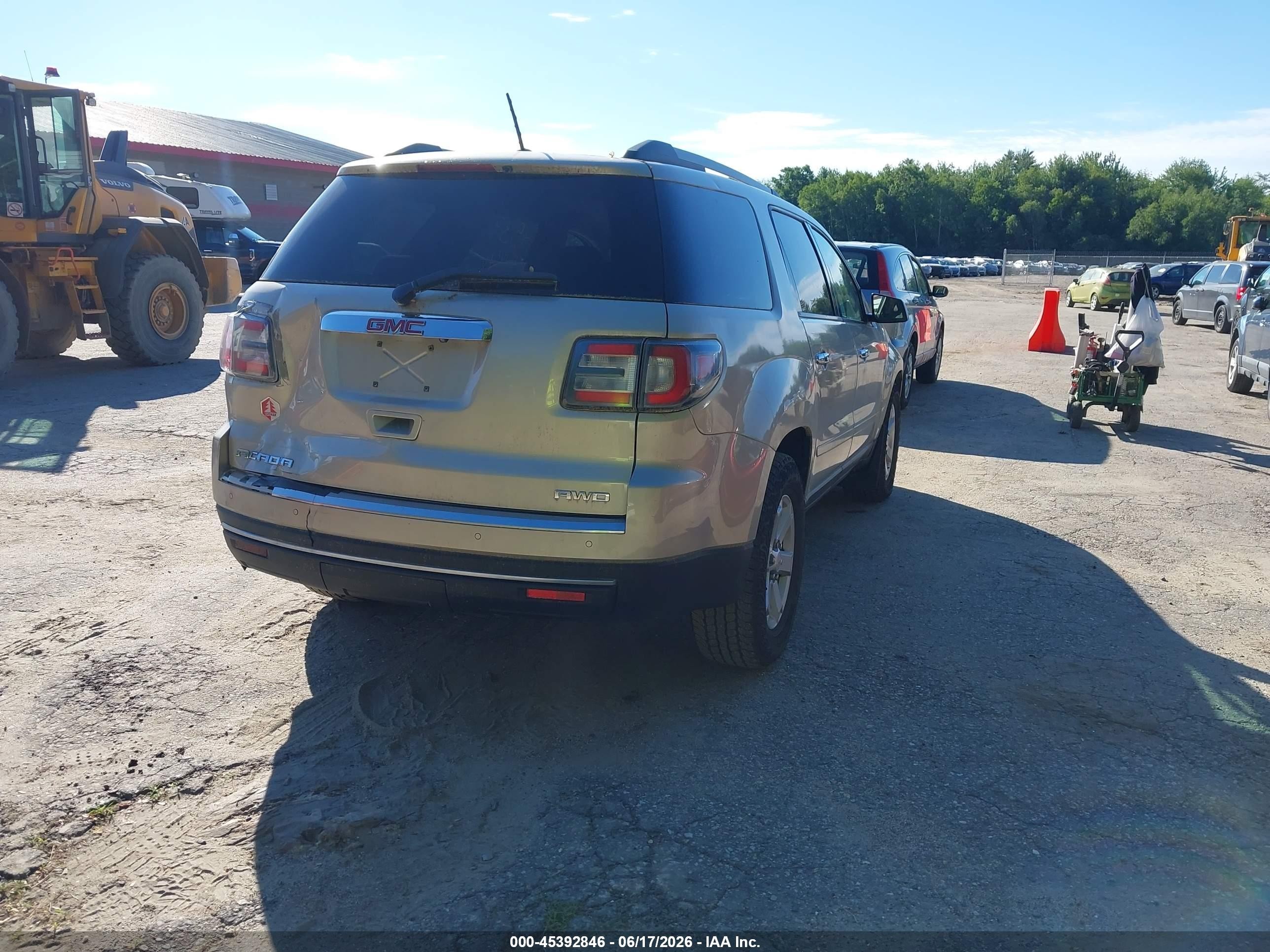 2015 Gmc Acadia Sle-1 Gold vin: 1GKKVNED6FJ378043