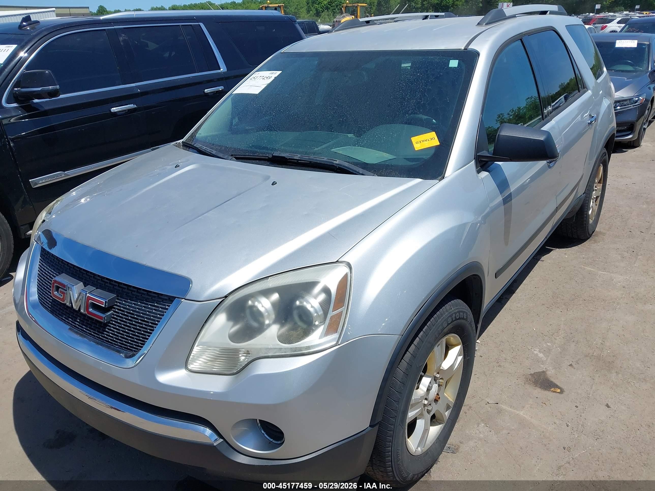 2011 Gmc Acadia Sl Silver vin: 1GKKVNED8BJ109312