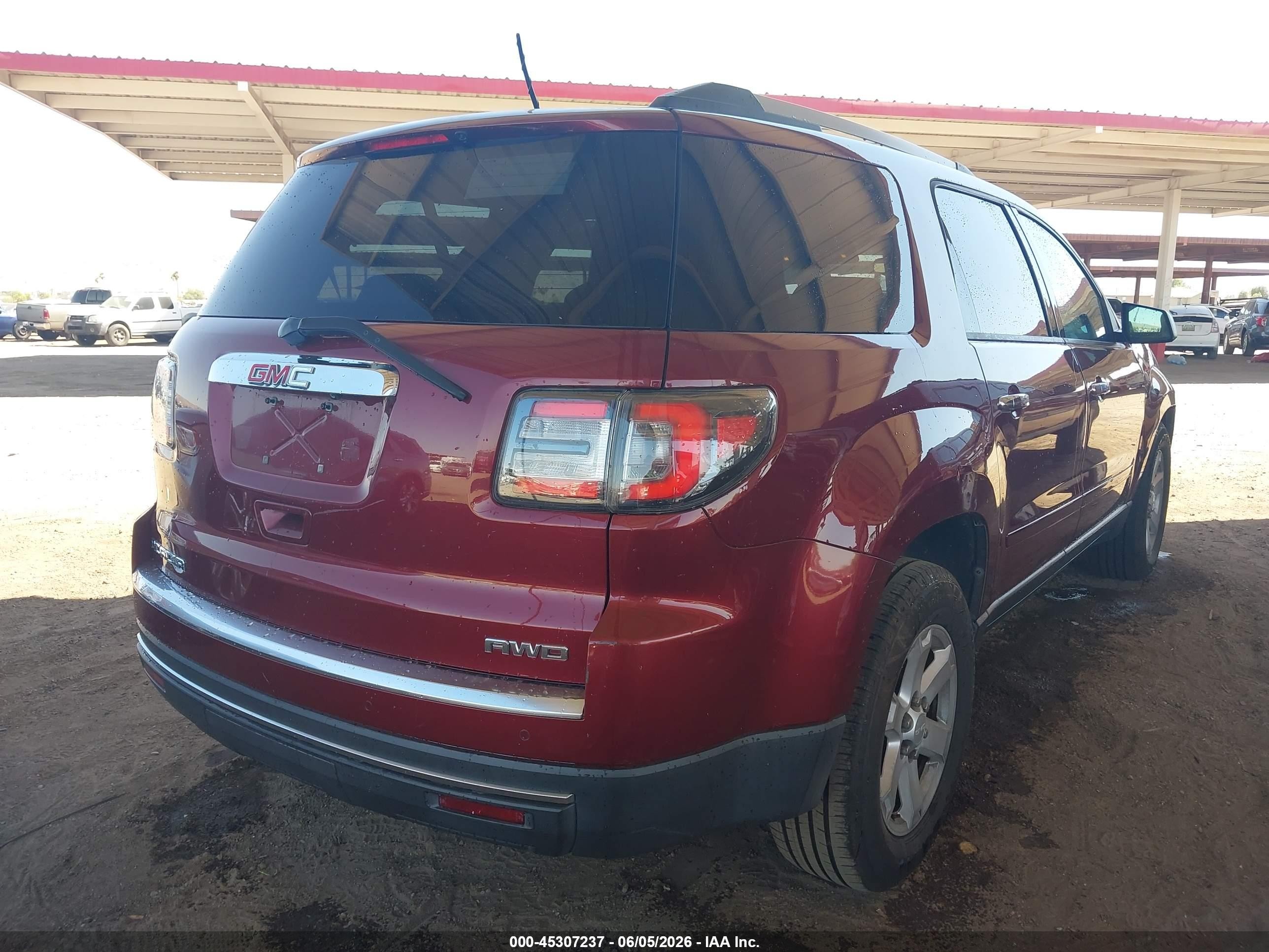 2015 Gmc Acadia Sle-1 Maroon vin: 1GKKVNED9FJ198247