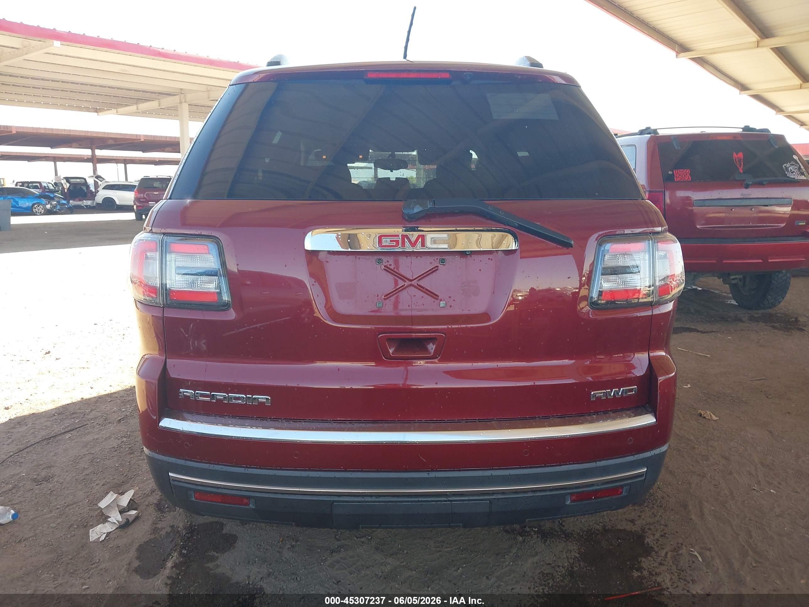 2015 Gmc Acadia Sle-1 Maroon vin: 1GKKVNED9FJ198247