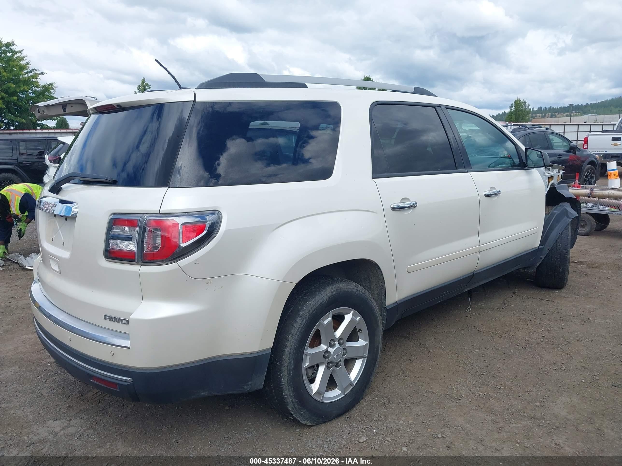 2014 Gmc Acadia Sle-1 White vin: 1GKKVNEDXEJ322752