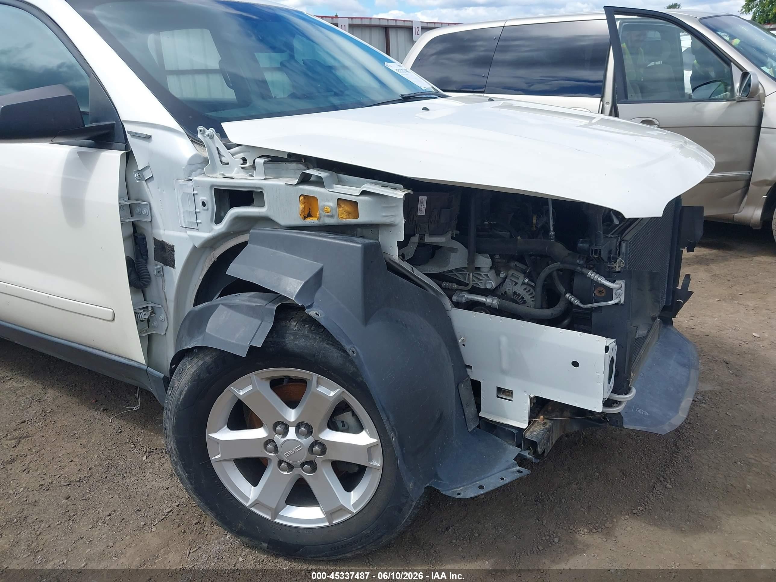 2014 Gmc Acadia Sle-1 White vin: 1GKKVNEDXEJ322752