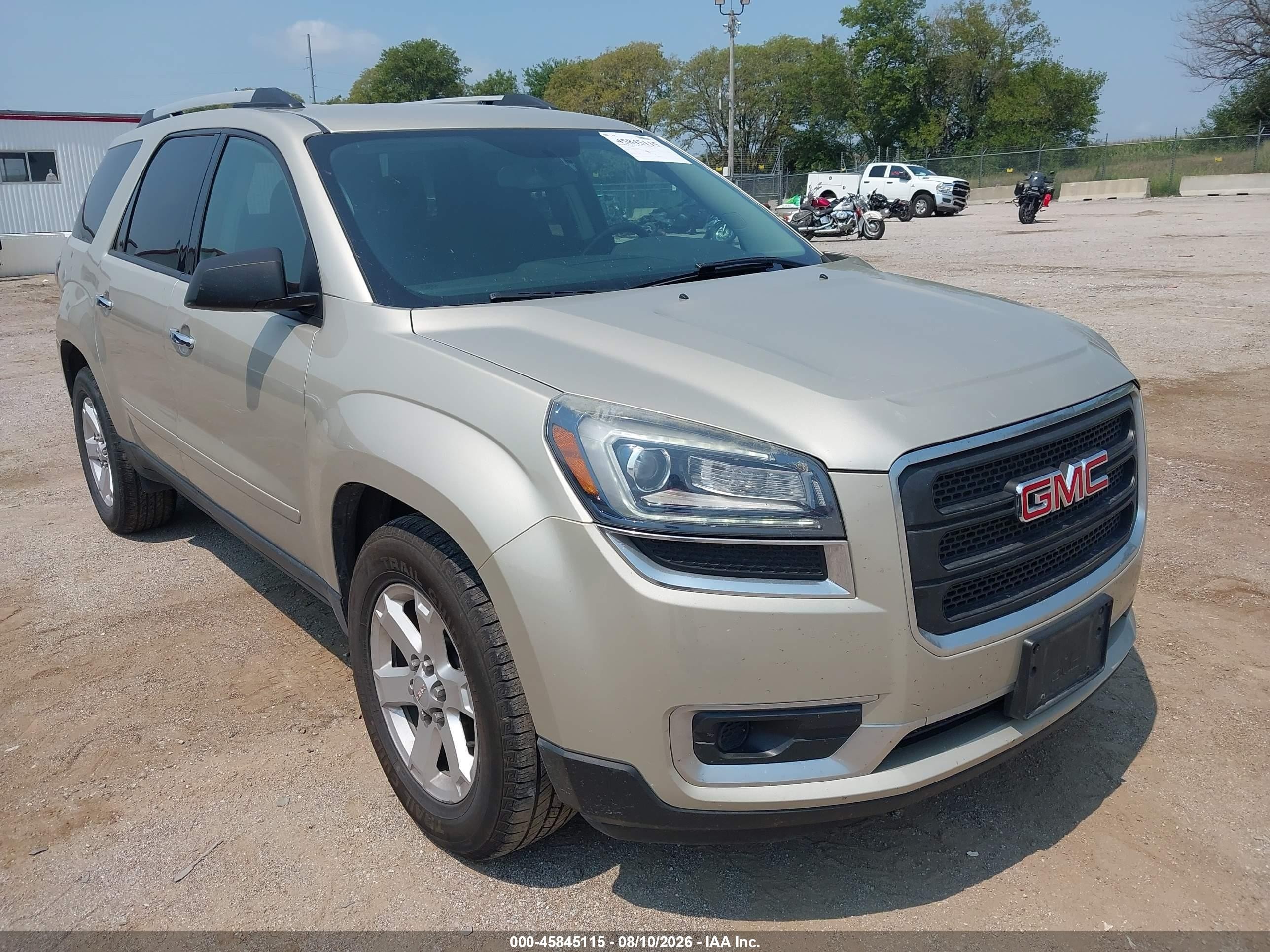 2015 Gmc Acadia Sle-1 Gold vin: 1GKKVNEDXFJ203455