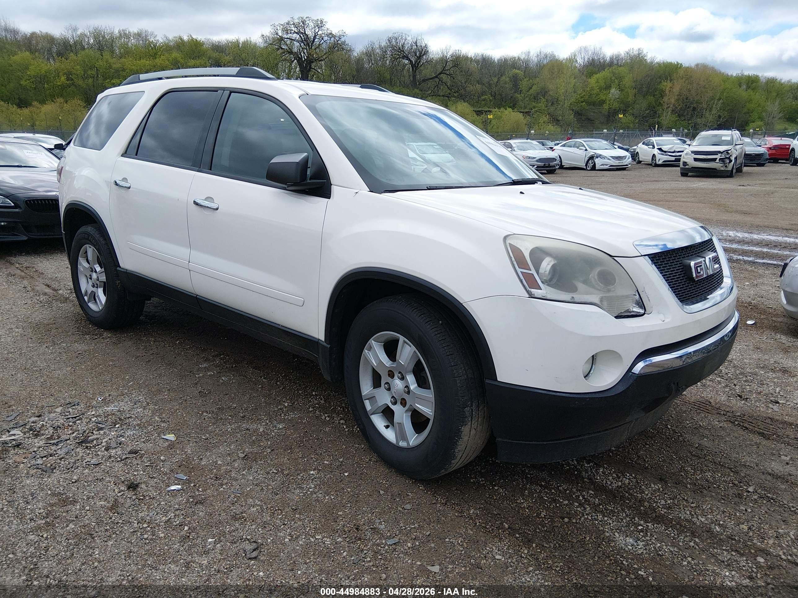2011 Gmc Acadia Sle White vin: 1GKKVPED0BJ115309
